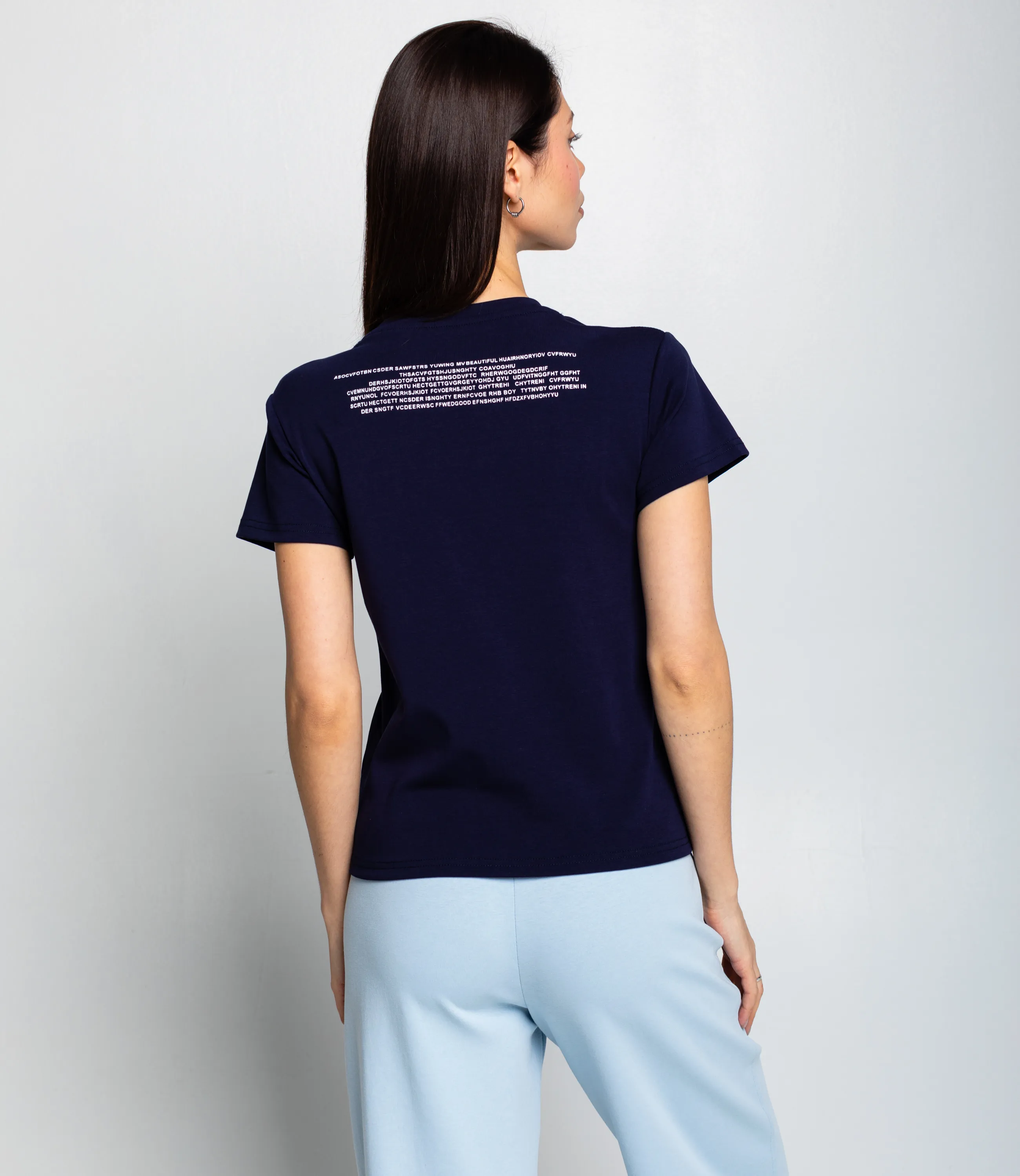 Футболка #КТ250361, тёмно-синий - фото 3