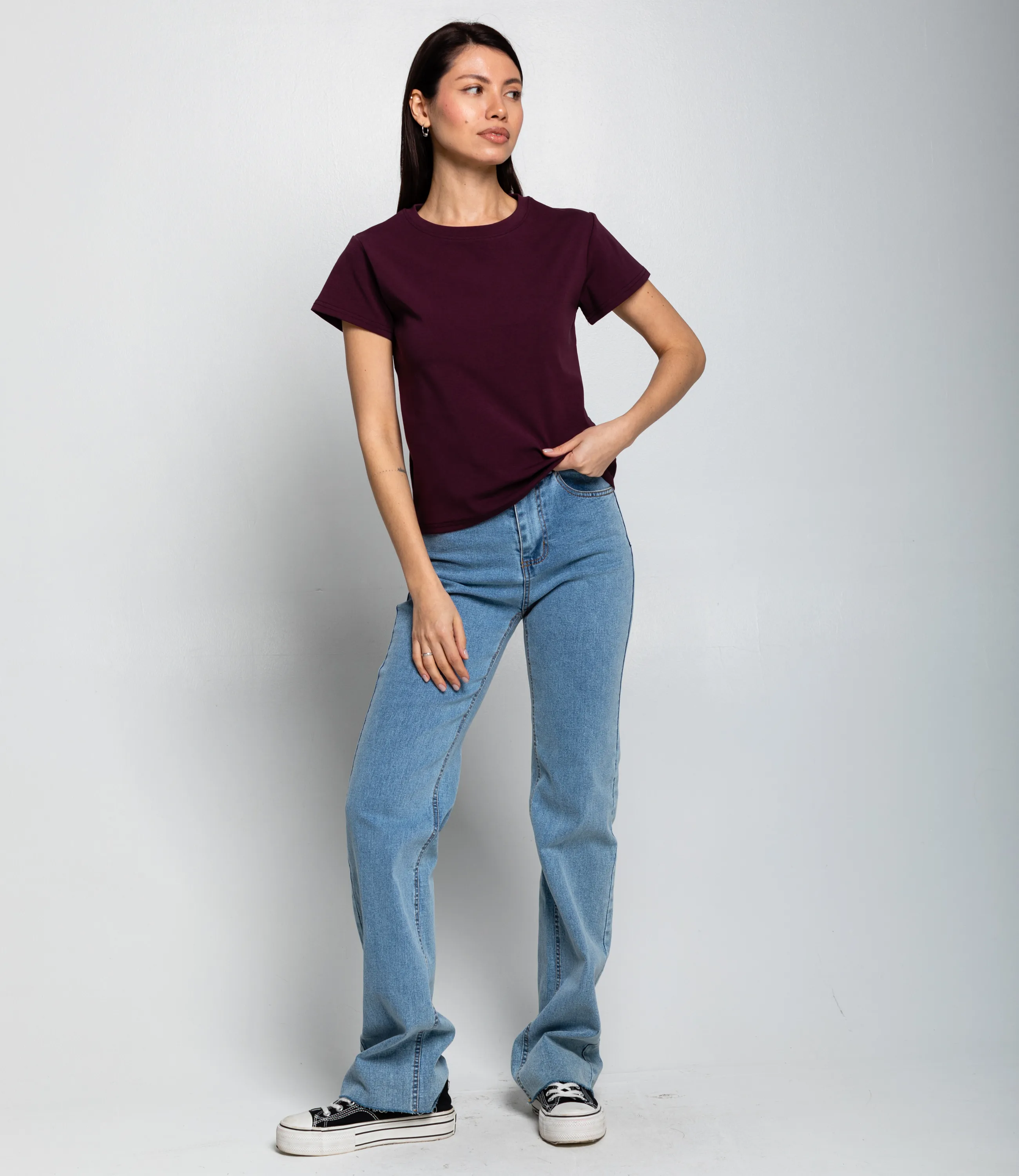 Футболка #КТ250361, сливовый - фото 4