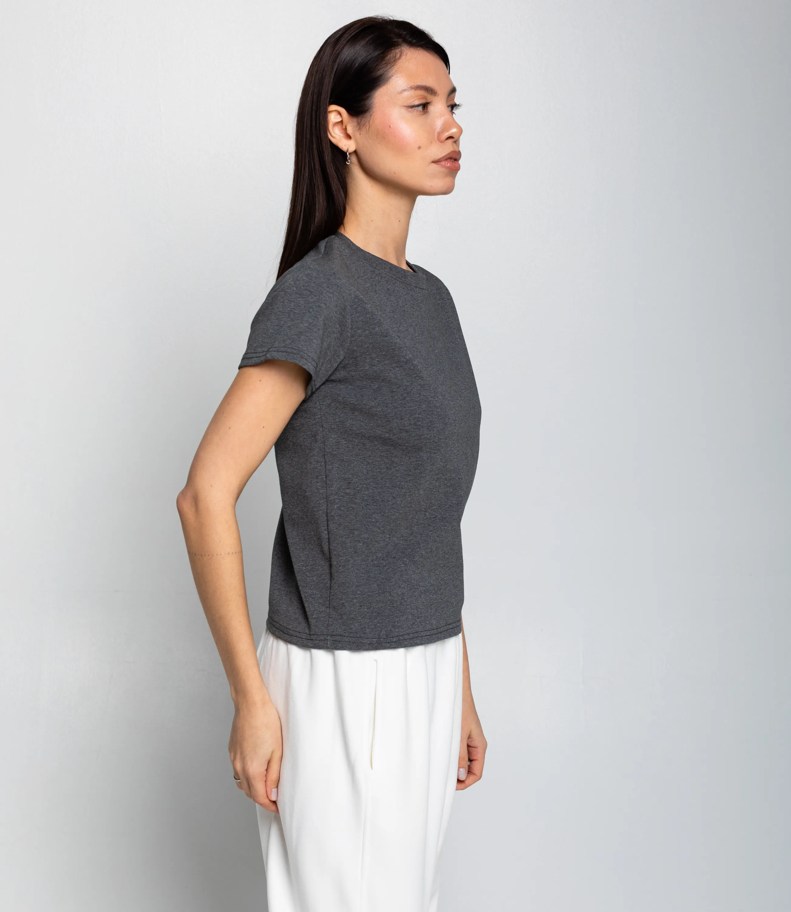 Футболка #КТ250361, тёмно-серый меланж - фото 2