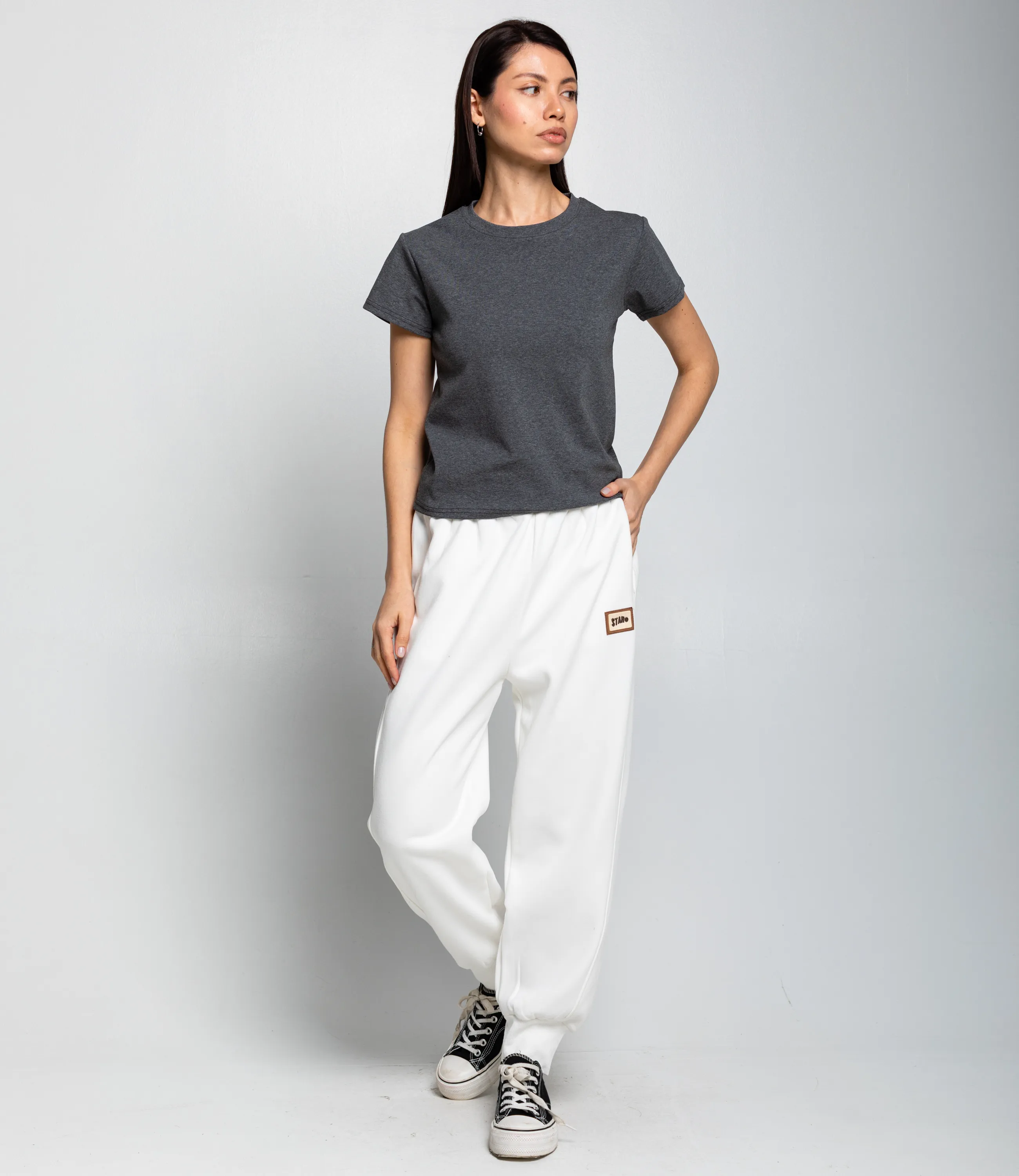 Футболка #КТ250361, тёмно-серый меланж - фото 4