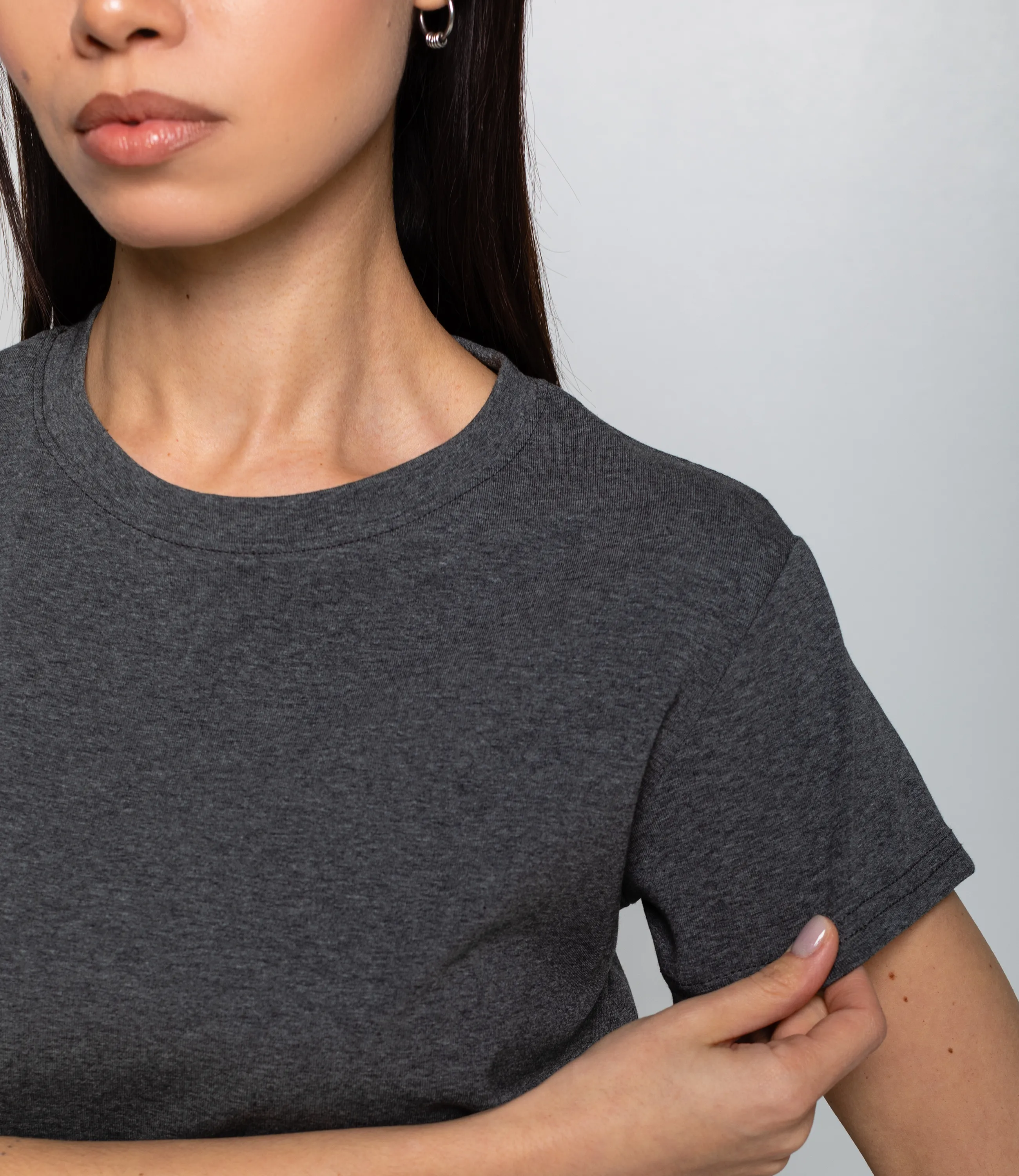 Футболка #КТ250361, тёмно-серый меланж - фото 5