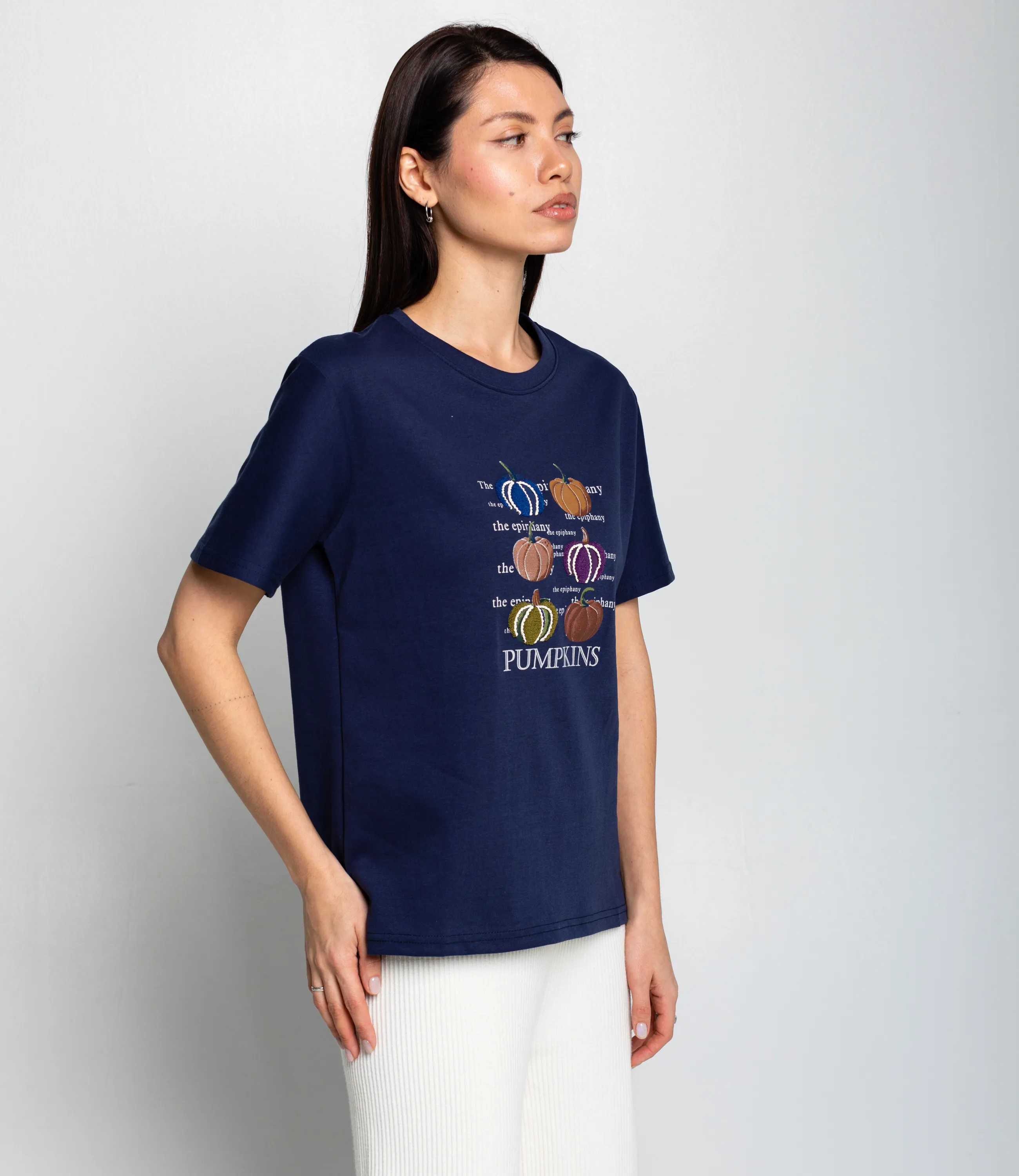 Футболка #КТ30813, тёмно-синий - фото 2