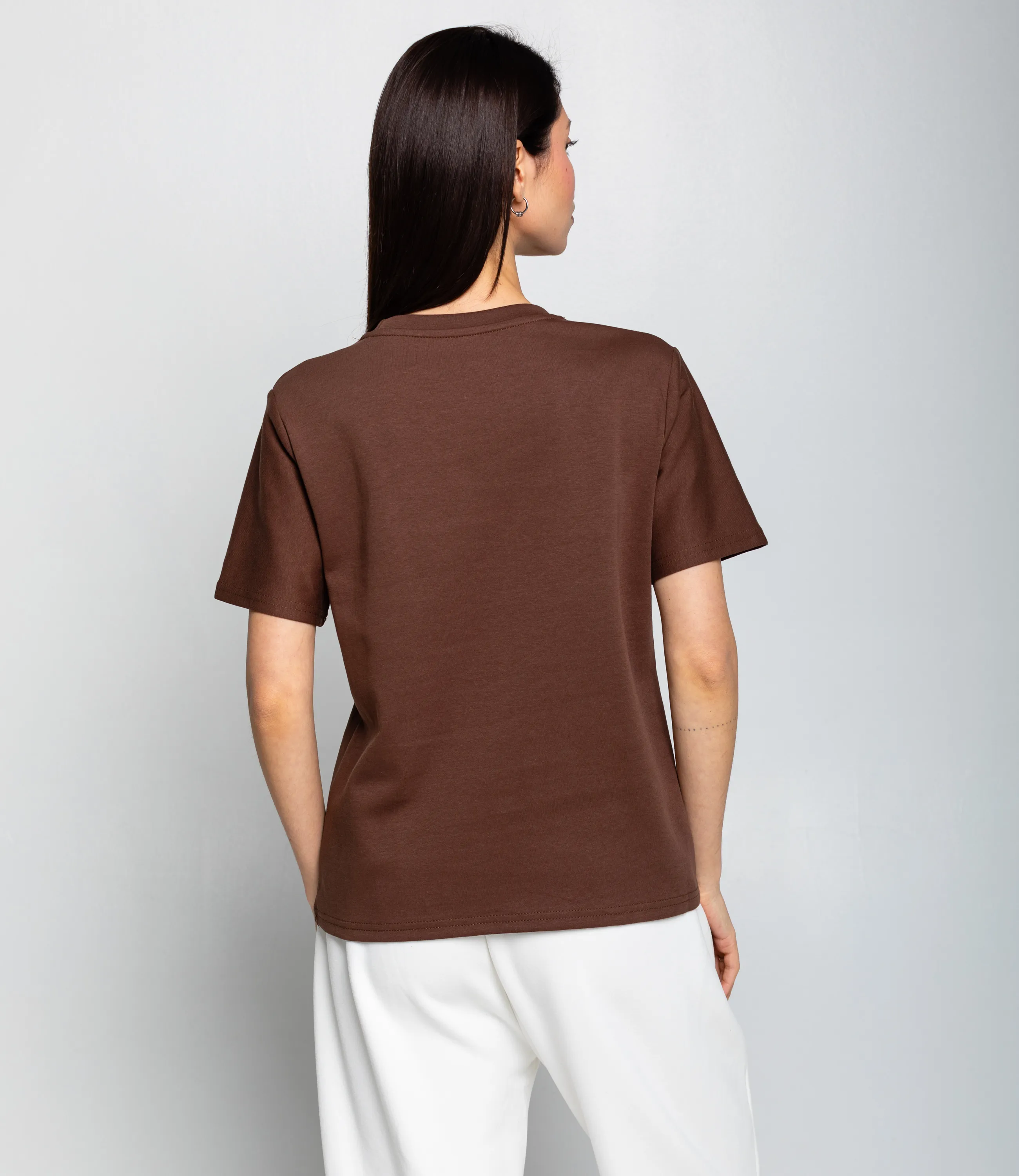 Футболка #КТ30813, шоколадный - фото 3