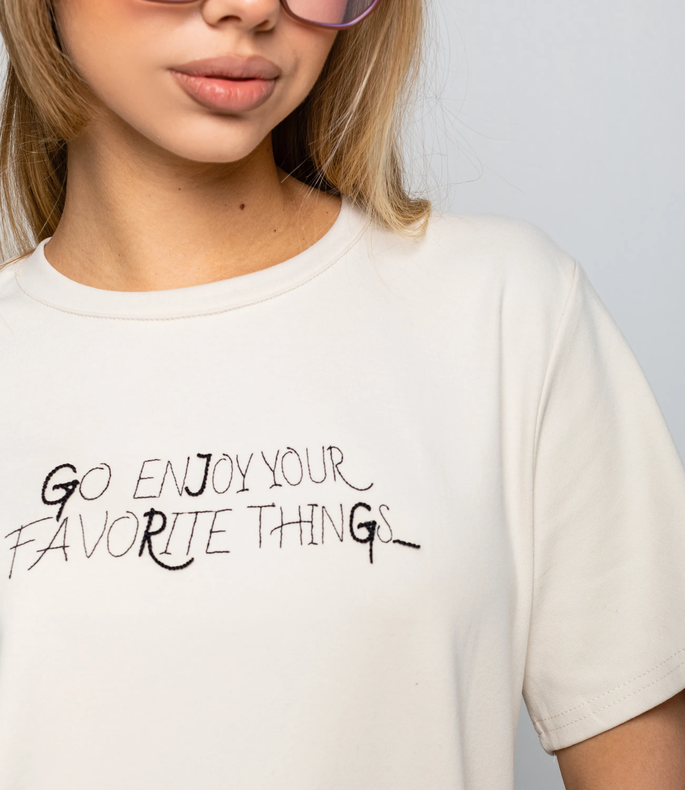 Футболка #КТ6117, светло-бежевый - фото 5