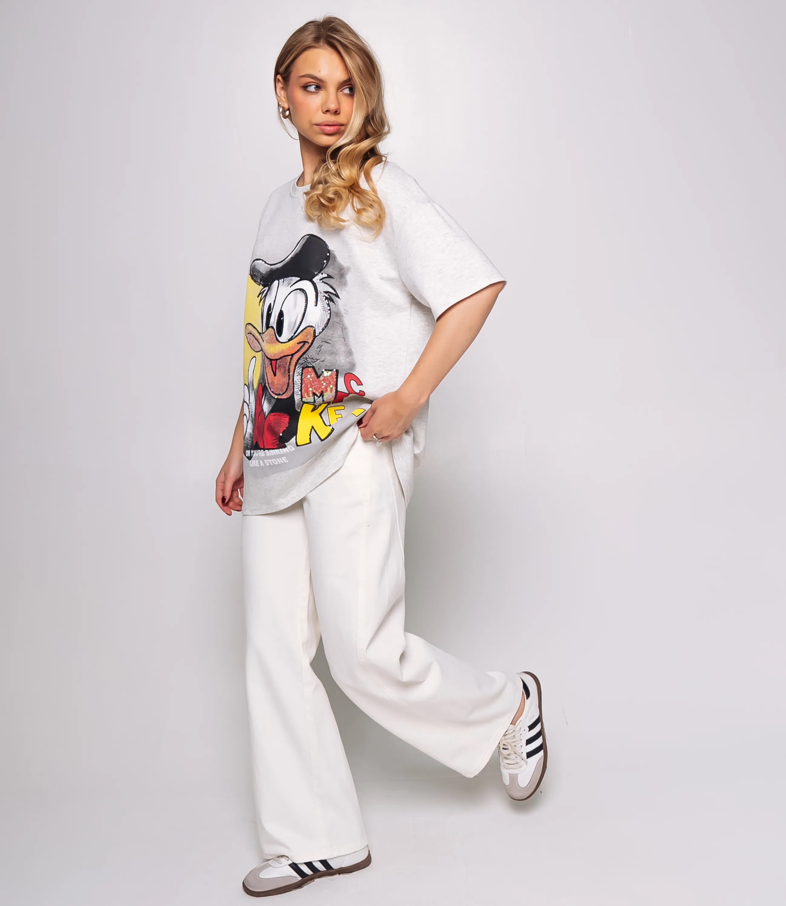 Футболка #КТ2546, серый меланж - фото 4