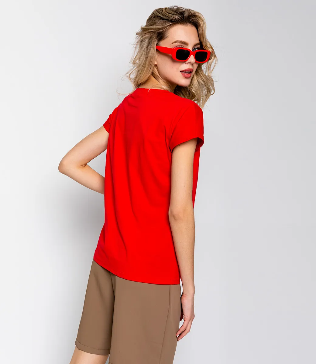 Футболка #КТ904 (1), красный - фото 4