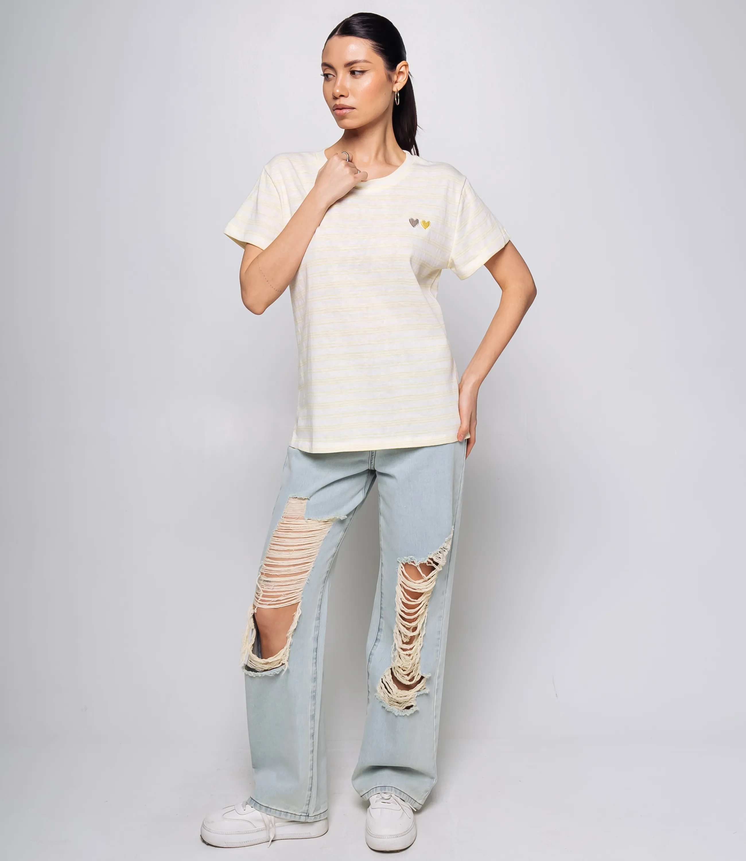 Футболка #КТ9101 (2), жёлтый, белый - фото 4