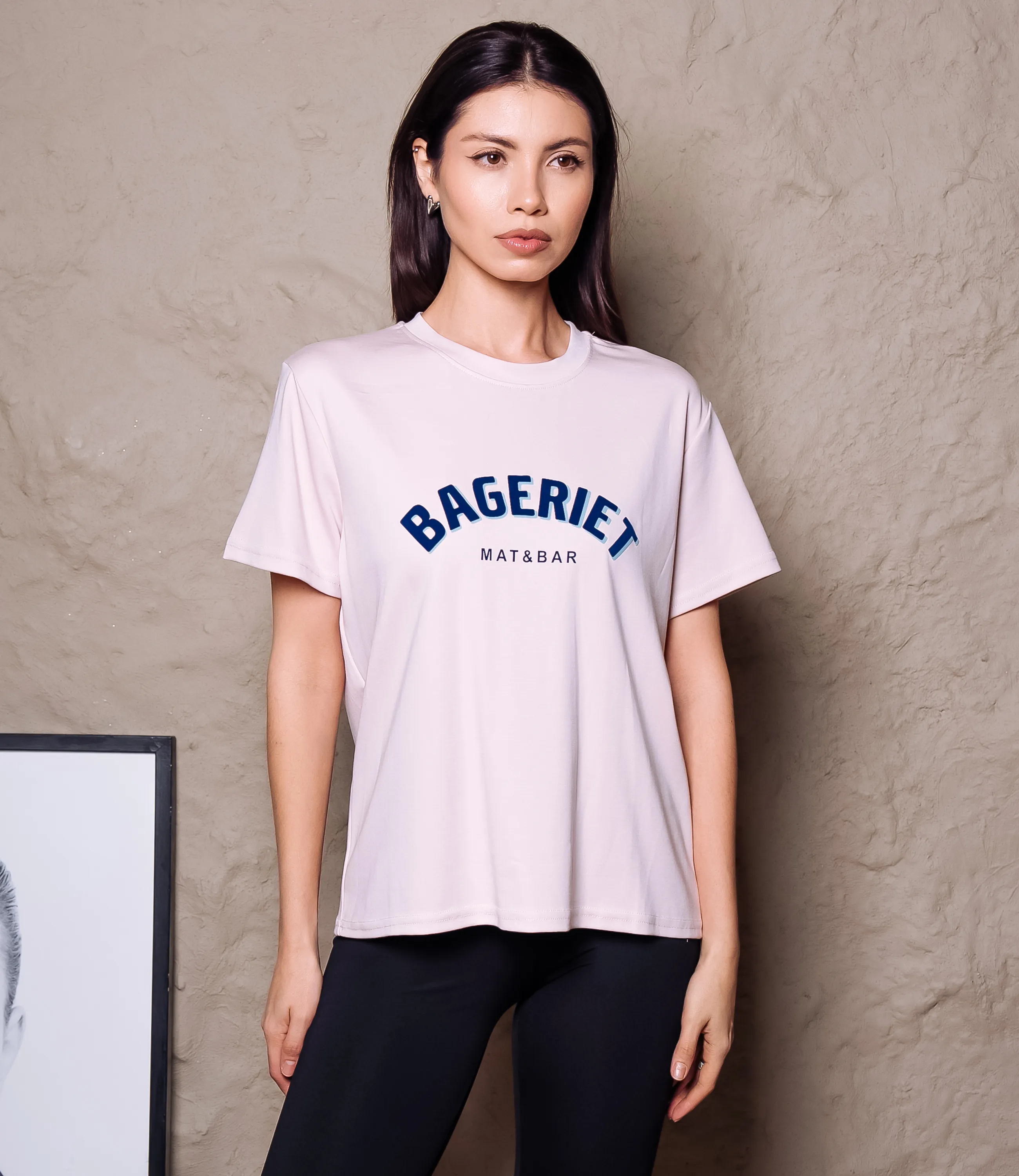 Футболка #КТ6025 (4), пудровый - фото 1