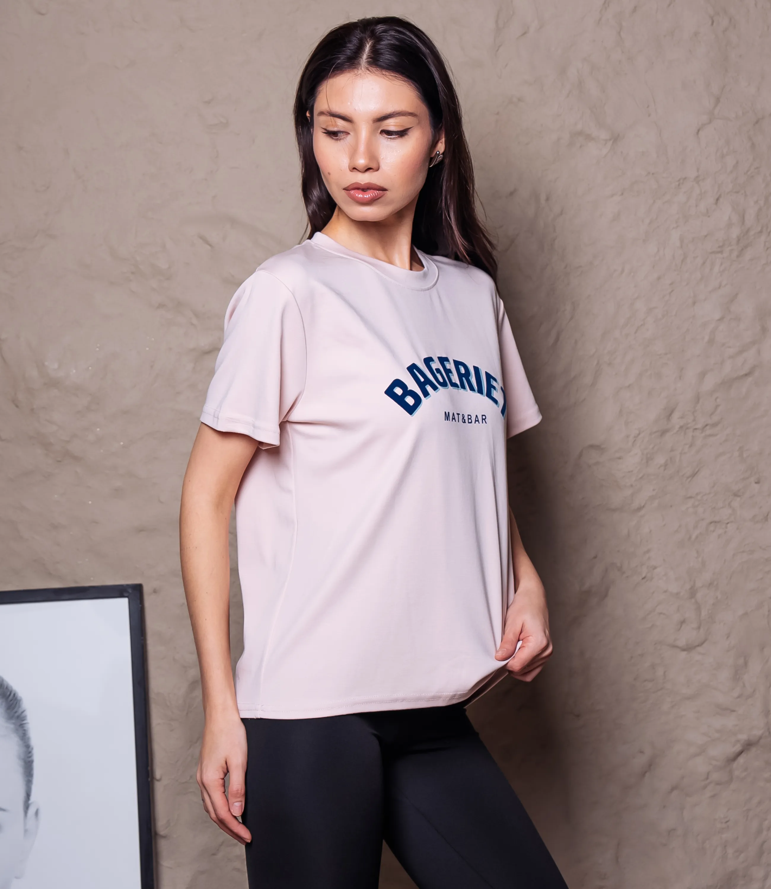 Футболка #КТ6025 (4), пудровый - фото 2