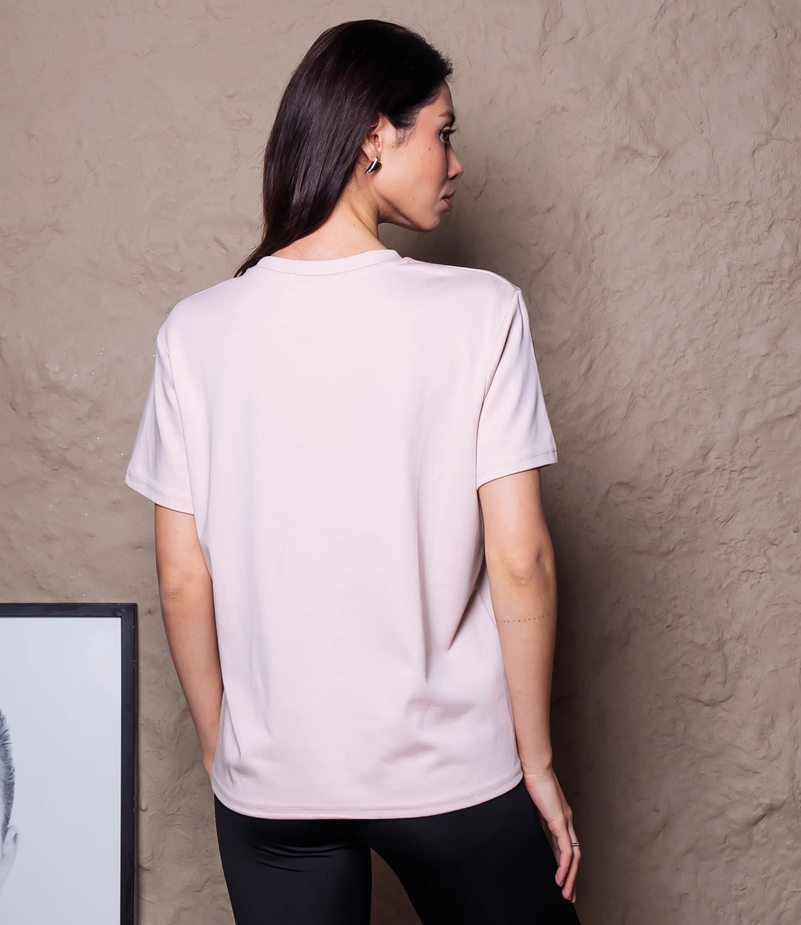 Футболка #КТ6025 (4), пудровый - фото 3