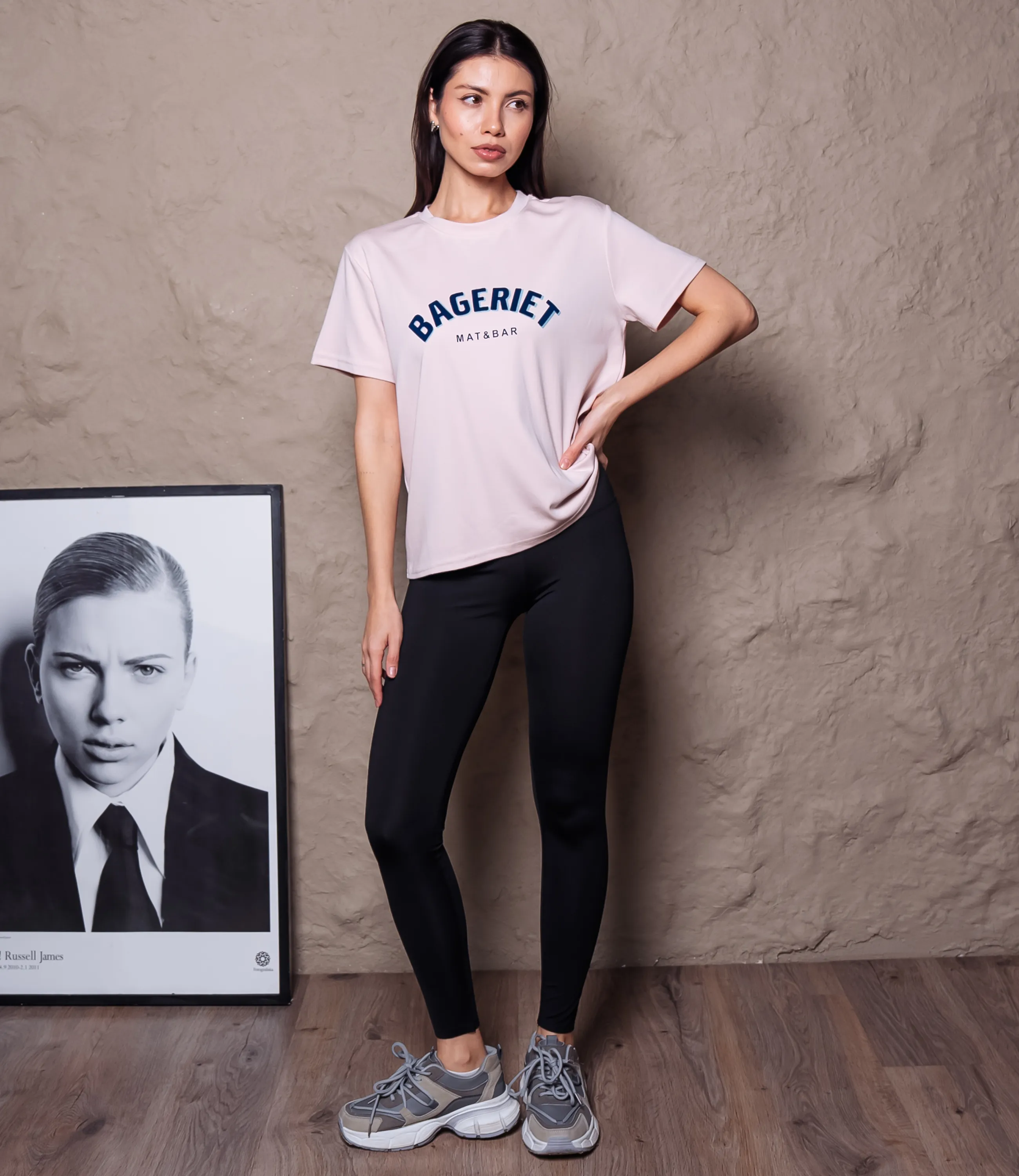 Футболка #КТ6025 (4), пудровый - фото 4