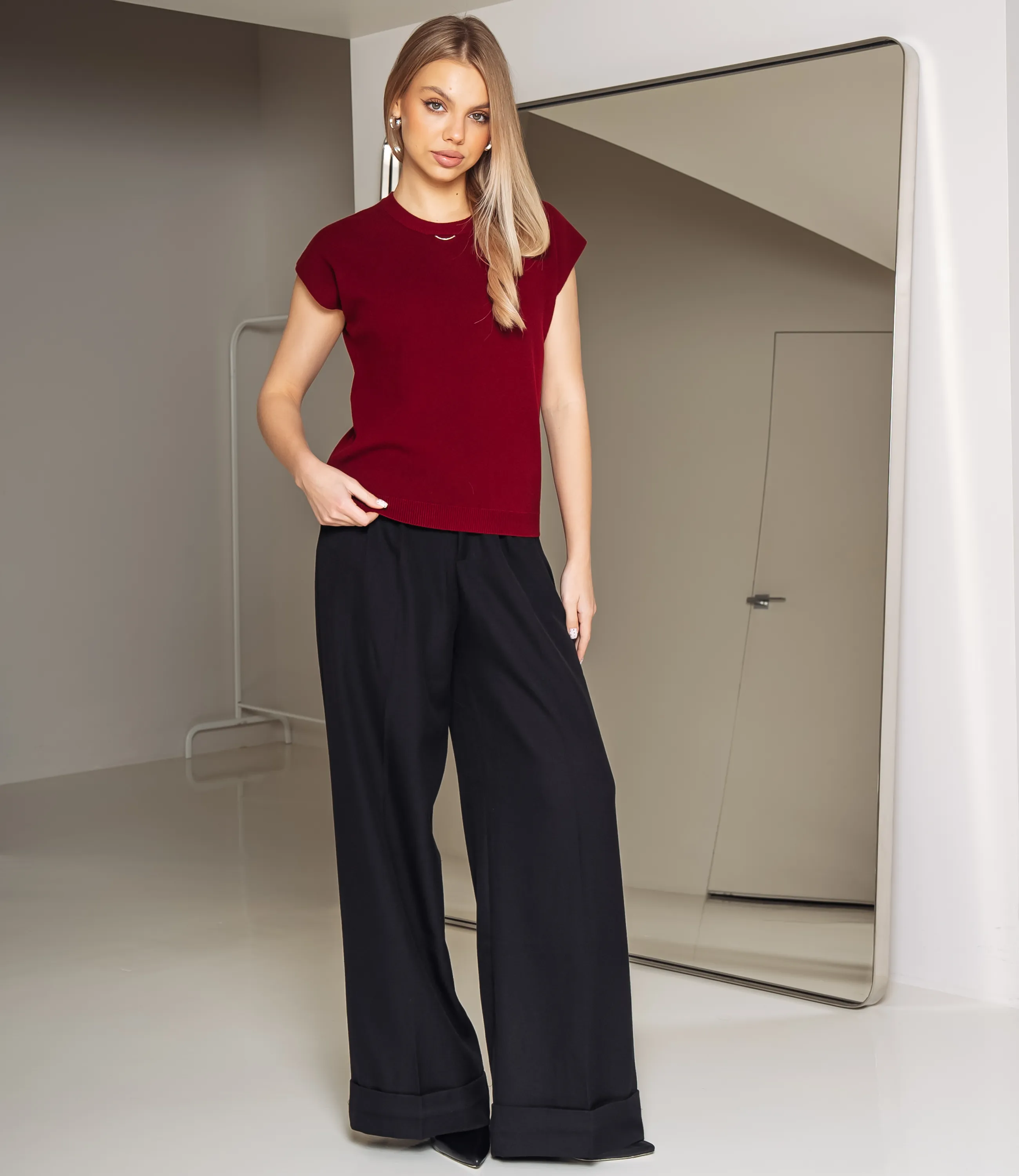 Футболка #КТ6002 (1), бордовый - фото 4