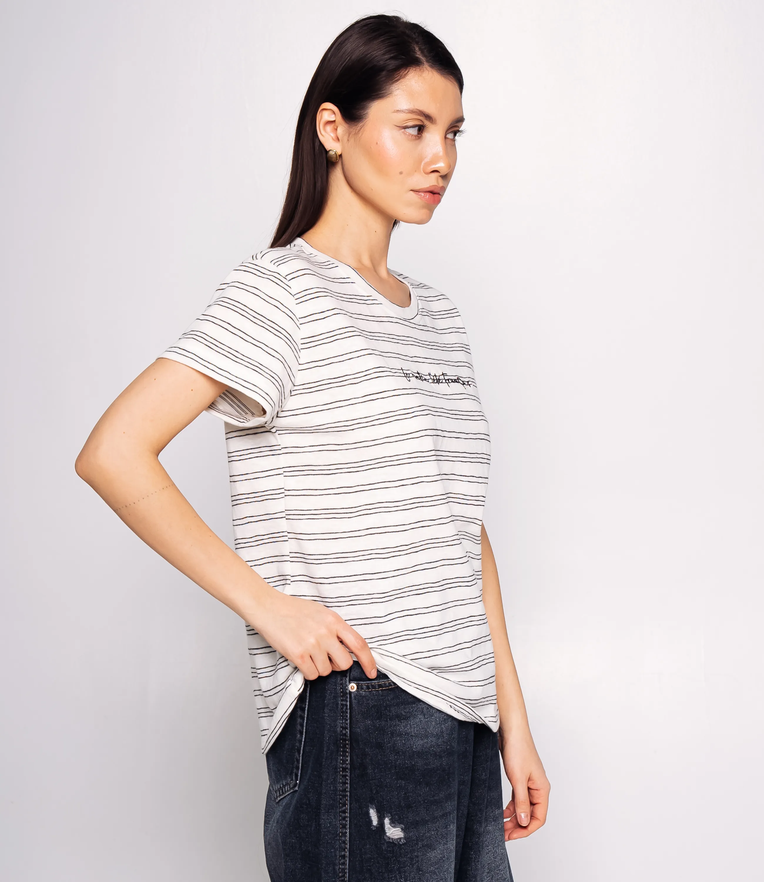 Футболка #КТ9102 (1), чёрный, белый - фото 2