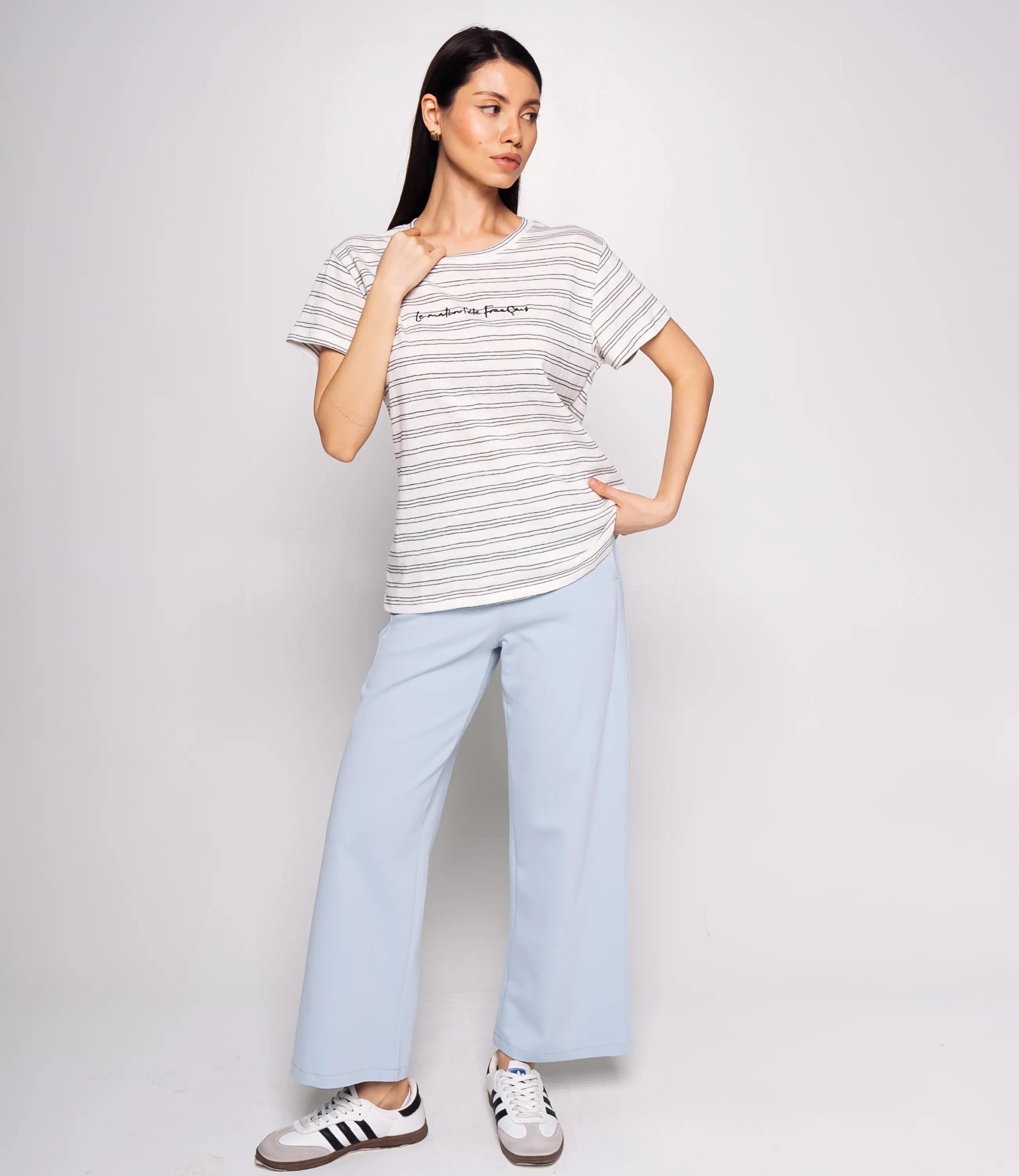 Футболка #КТ9102 (1), синий, белый - фото 4