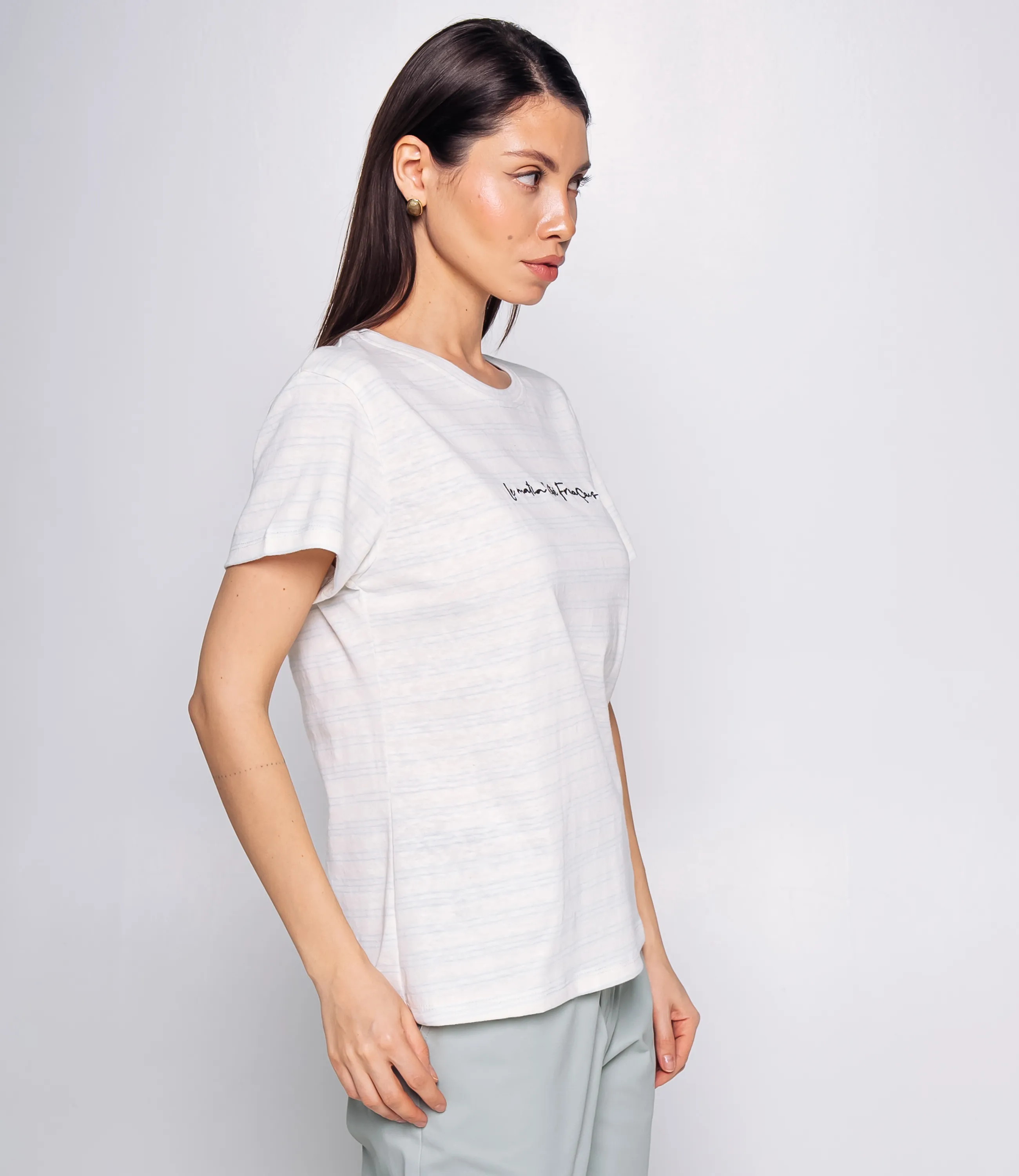 Футболка #КТ9102 (1), голубой, белый - фото 2