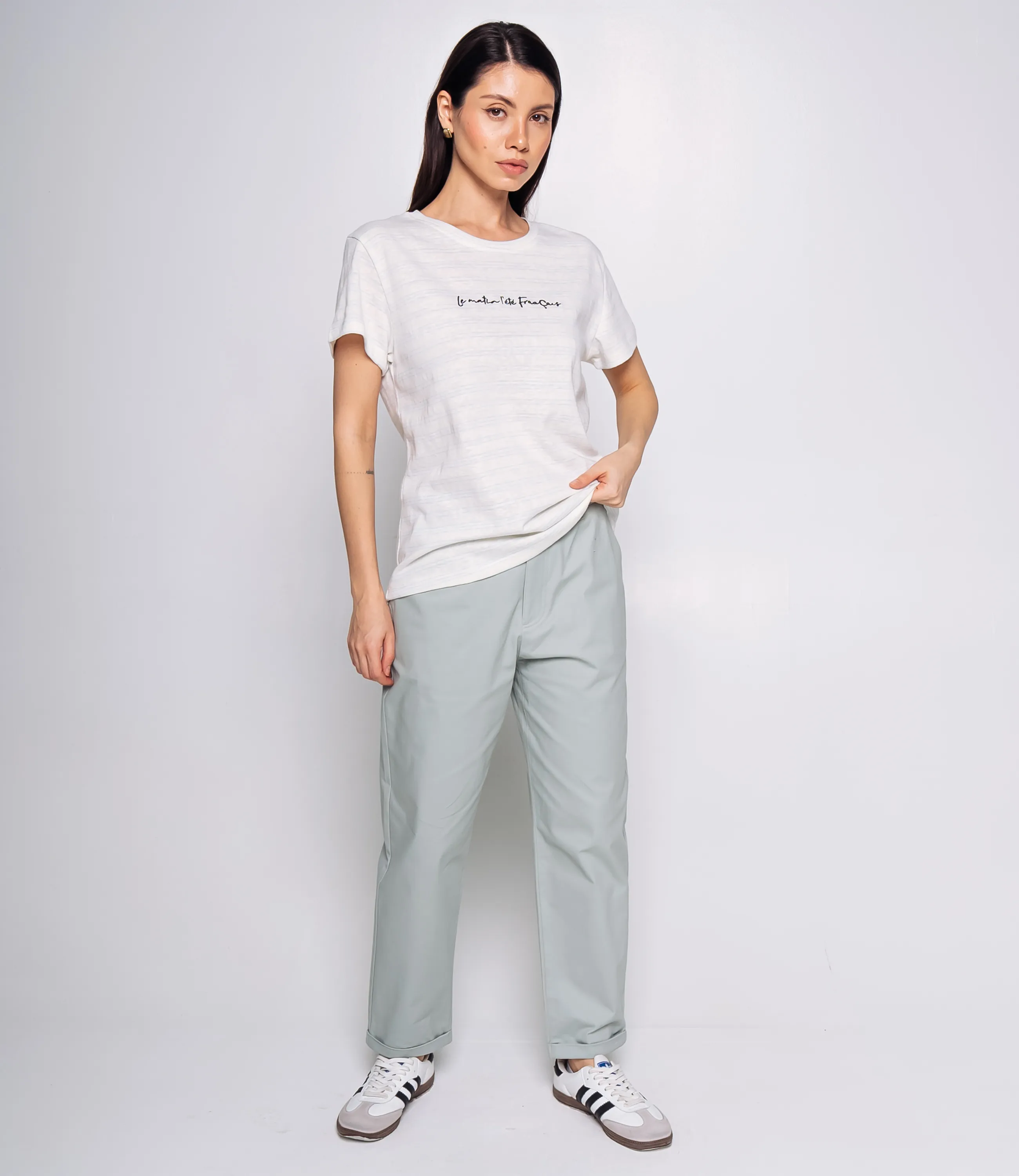 Футболка #КТ9102 (1), голубой, белый - фото 4