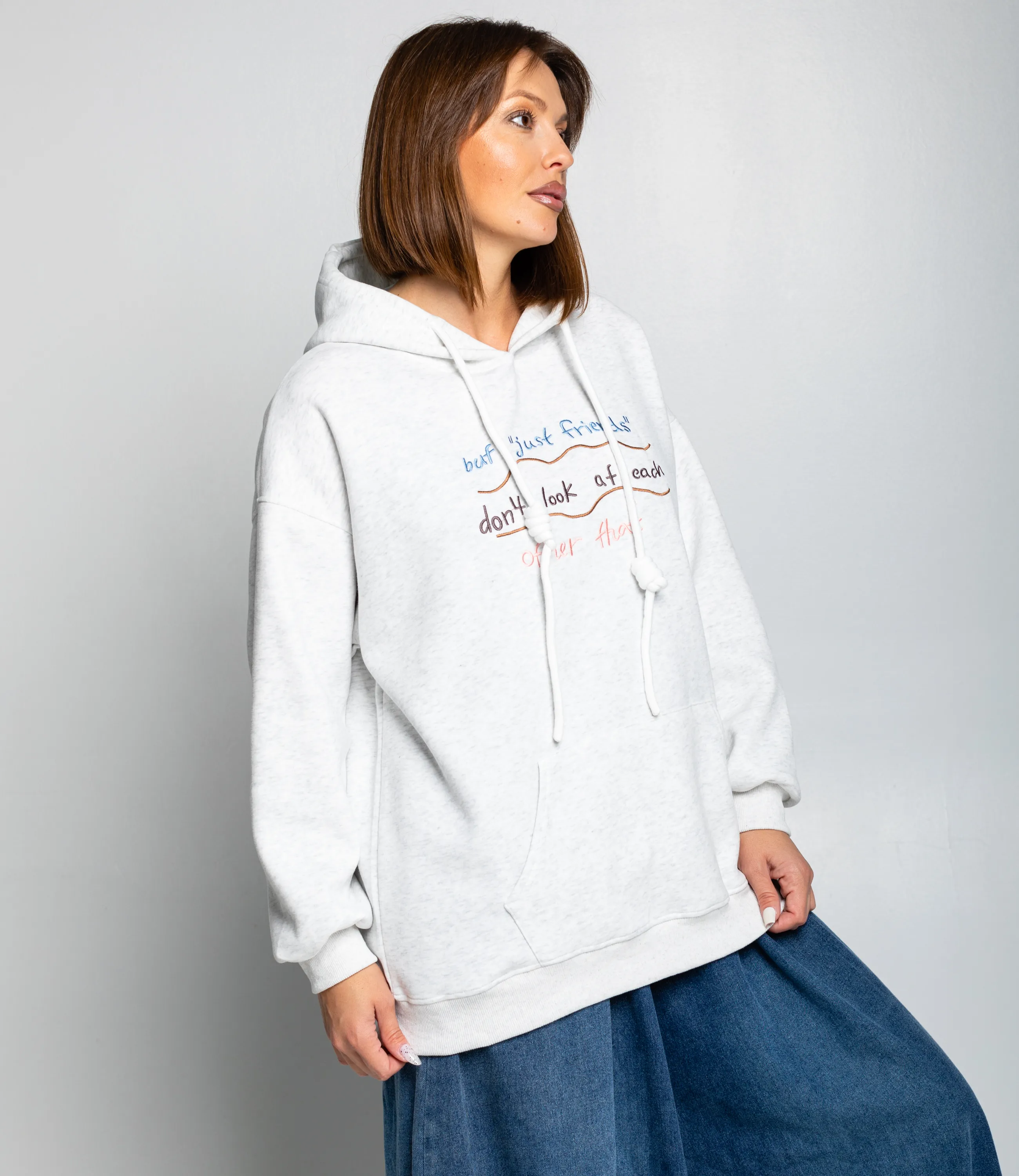 Худи #КТ3629, светло-серый меланж - фото 2