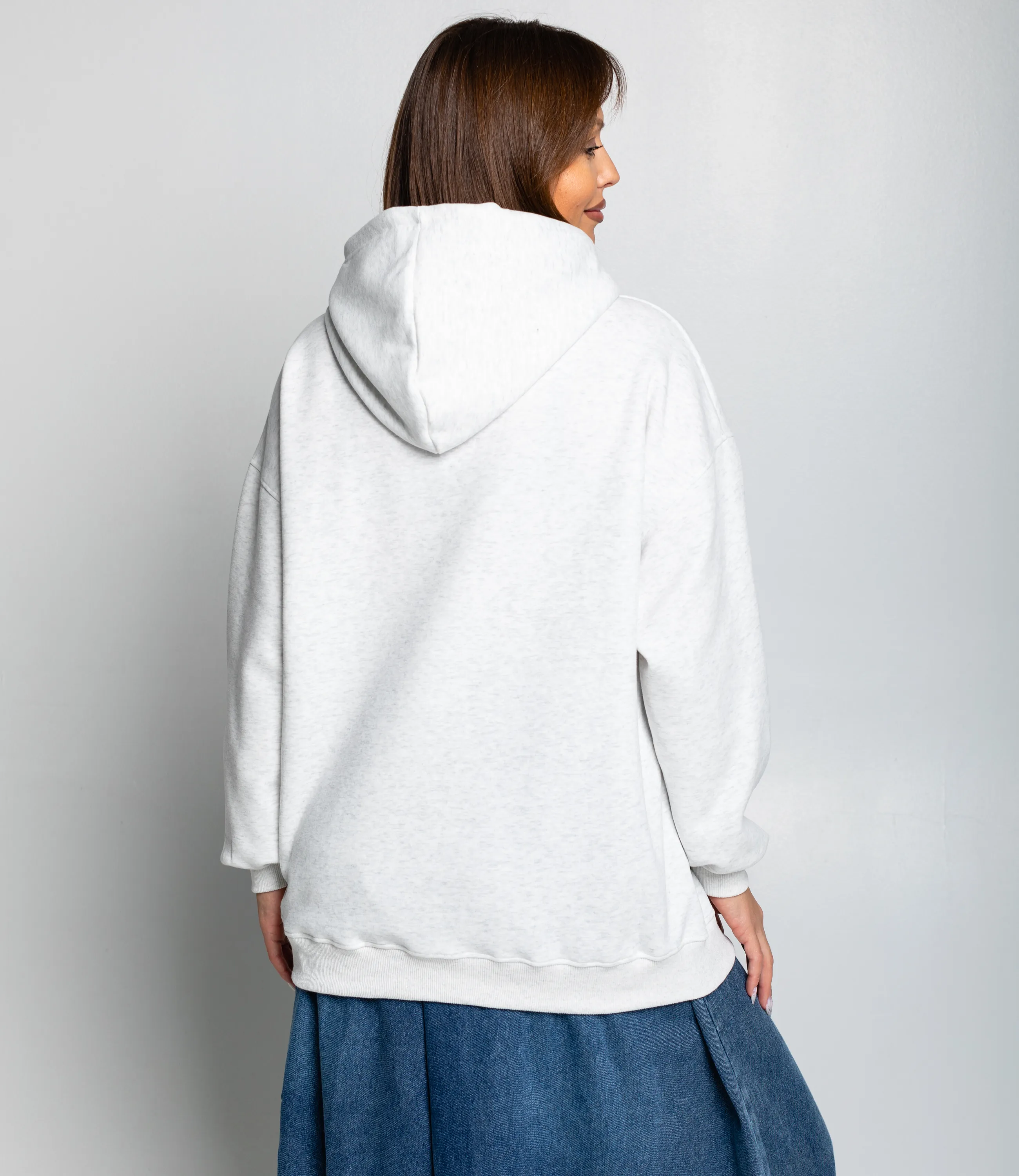 Худи #КТ3629, светло-серый меланж - фото 3