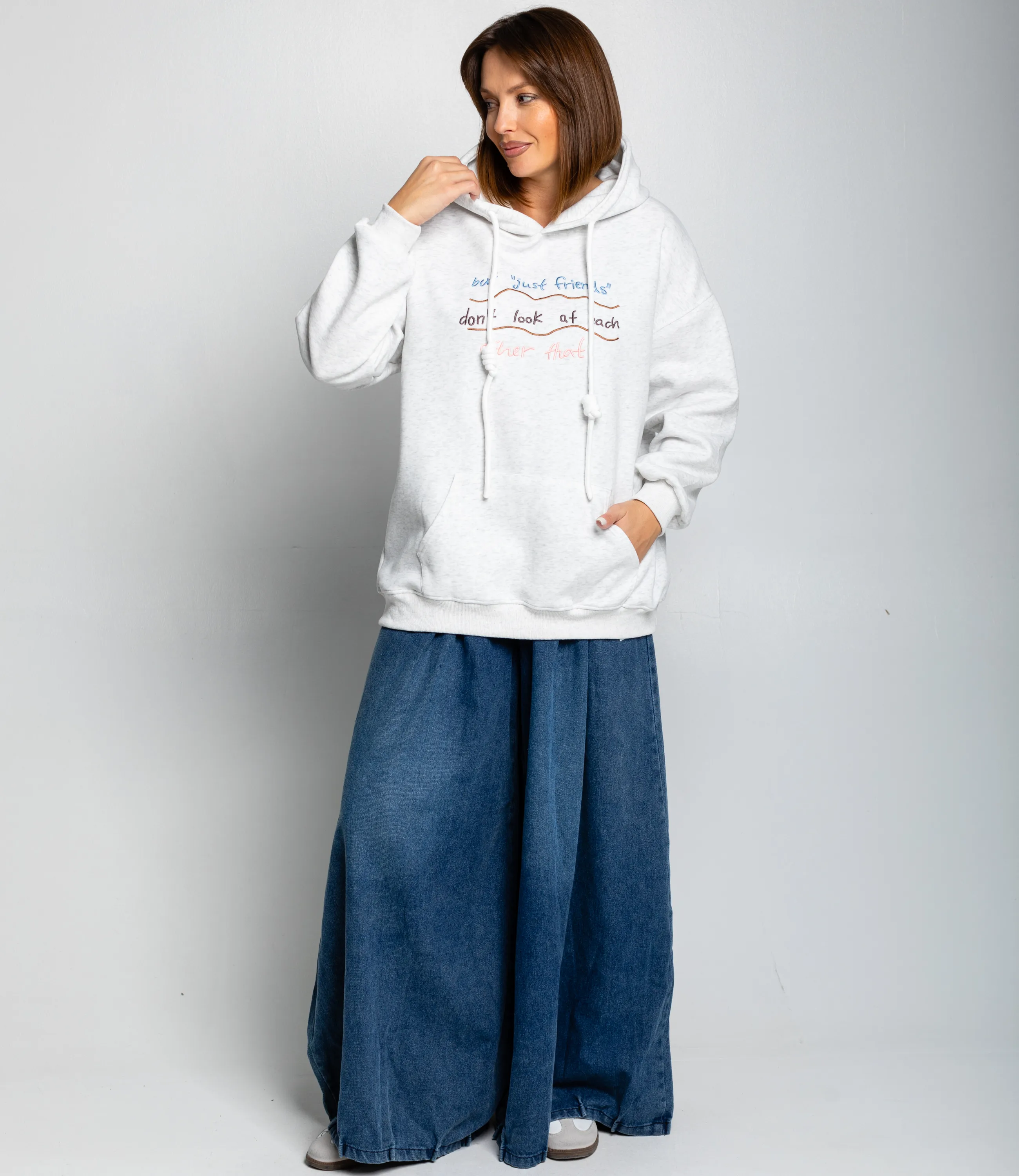 Худи #КТ3629, светло-серый меланж - фото 4