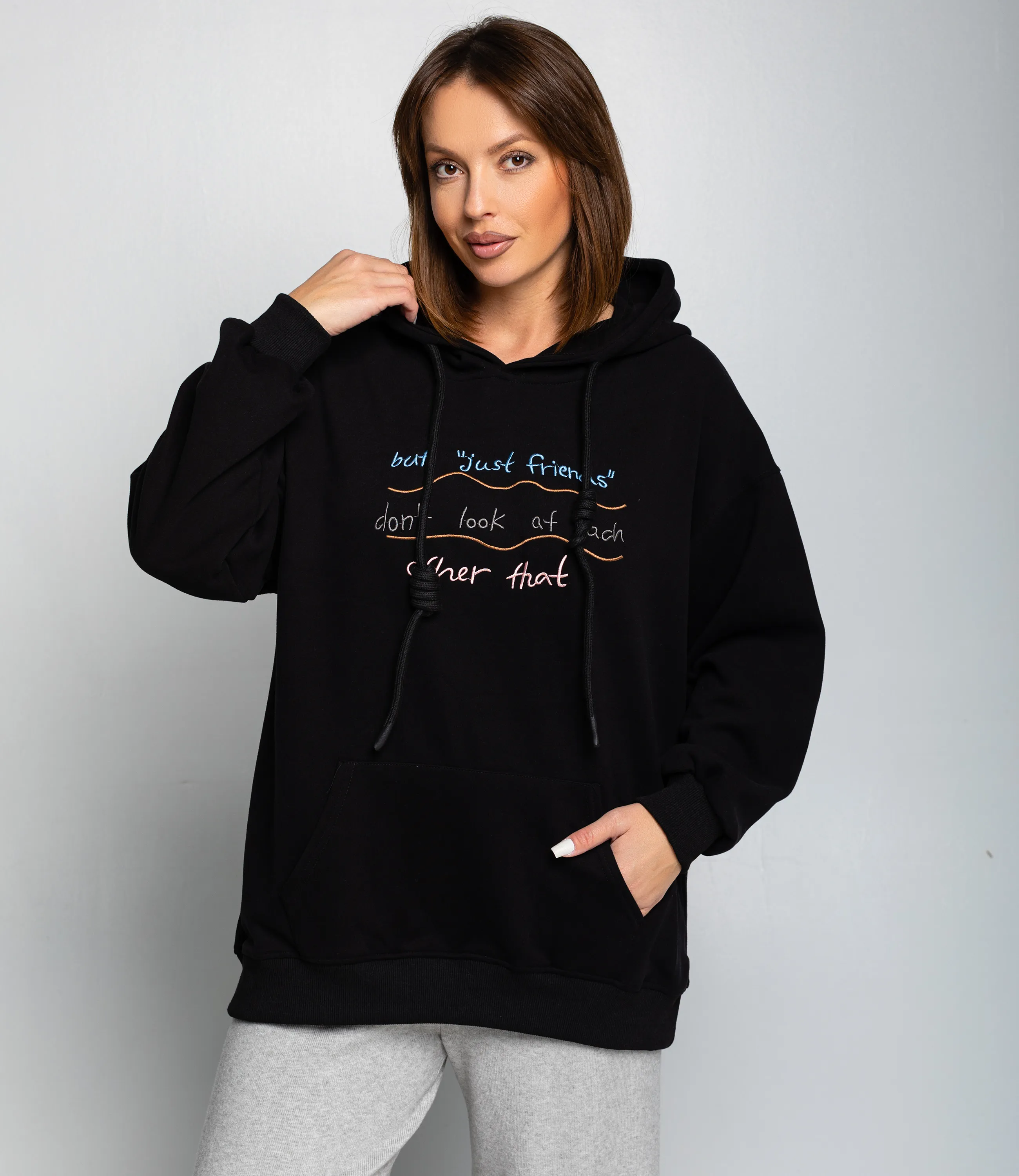 Худи #КТ3629, чёрный - фото 1