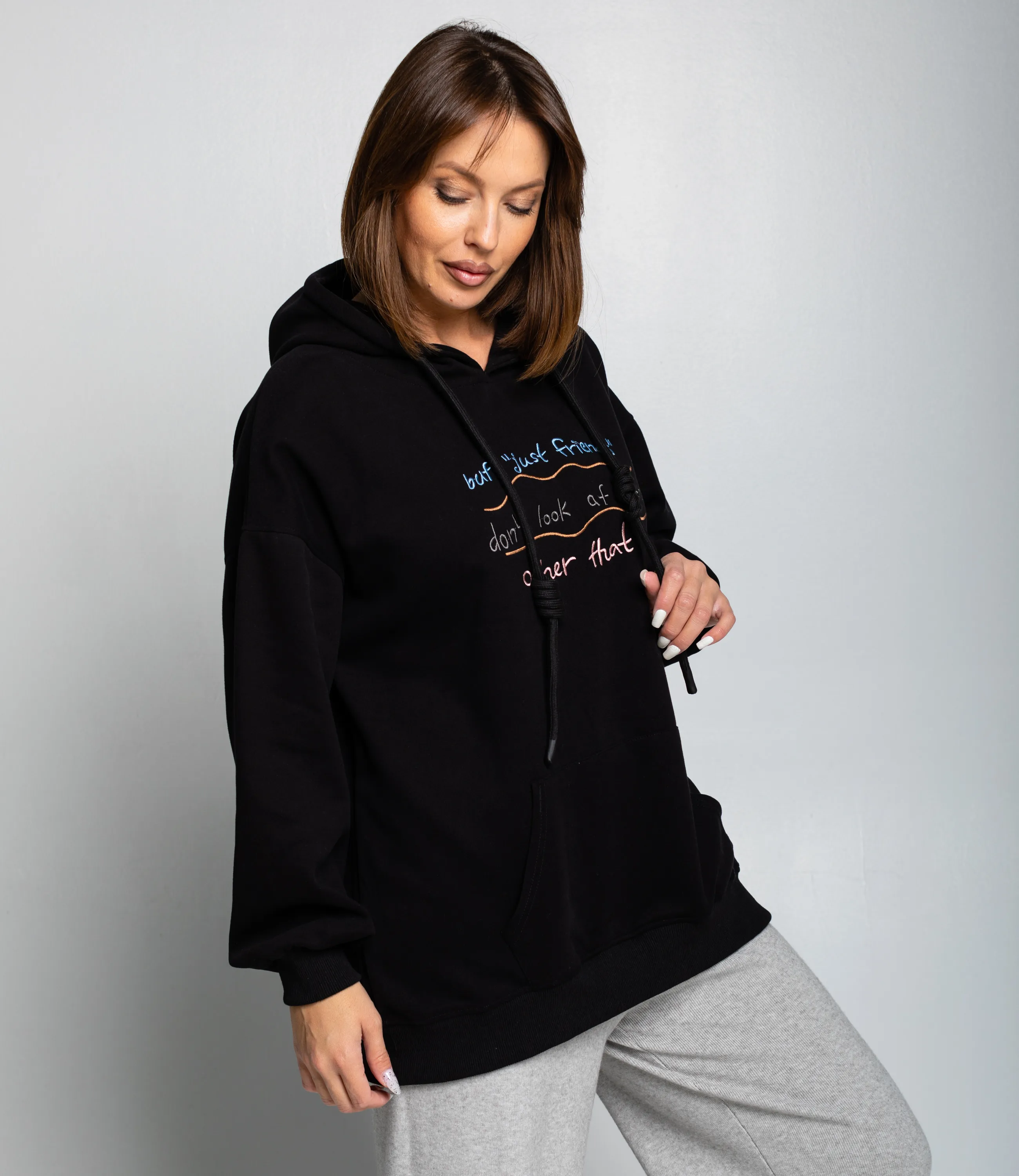 Худи #КТ3629, чёрный - фото 2