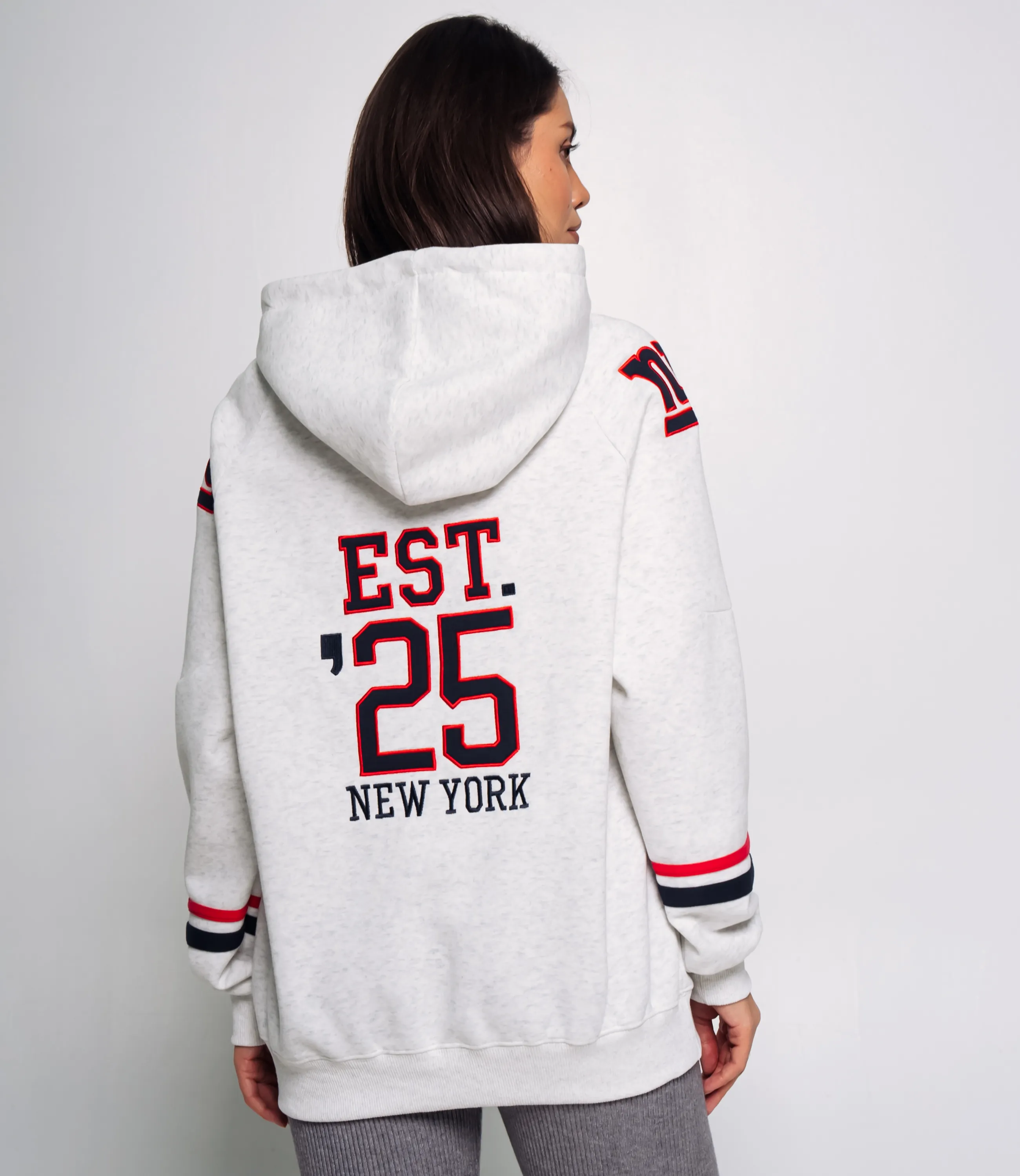 Худи #КТ1780, светло-серый меланж - фото 3