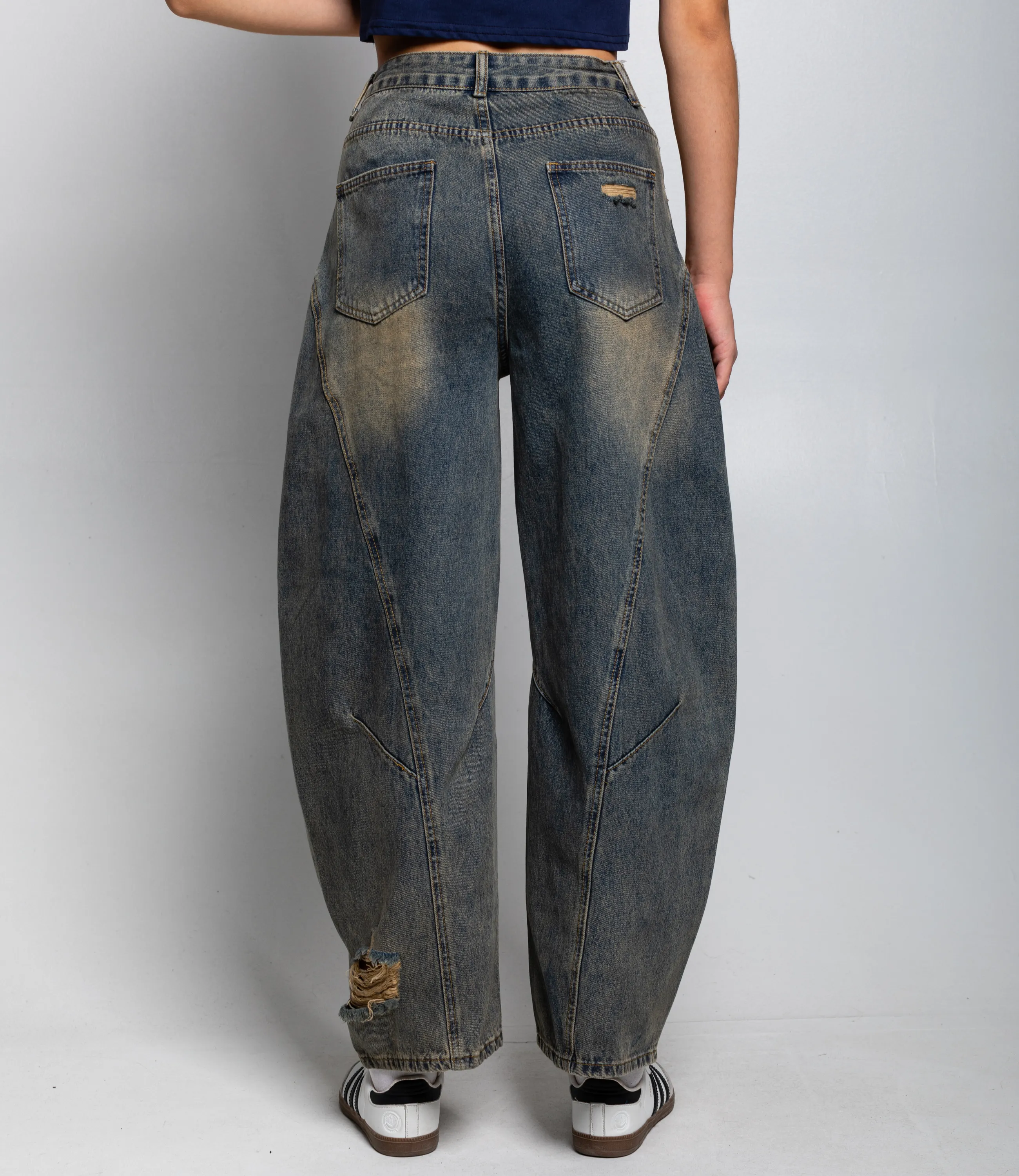 Джинсы #КТ3971, серо-голубой - фото 4