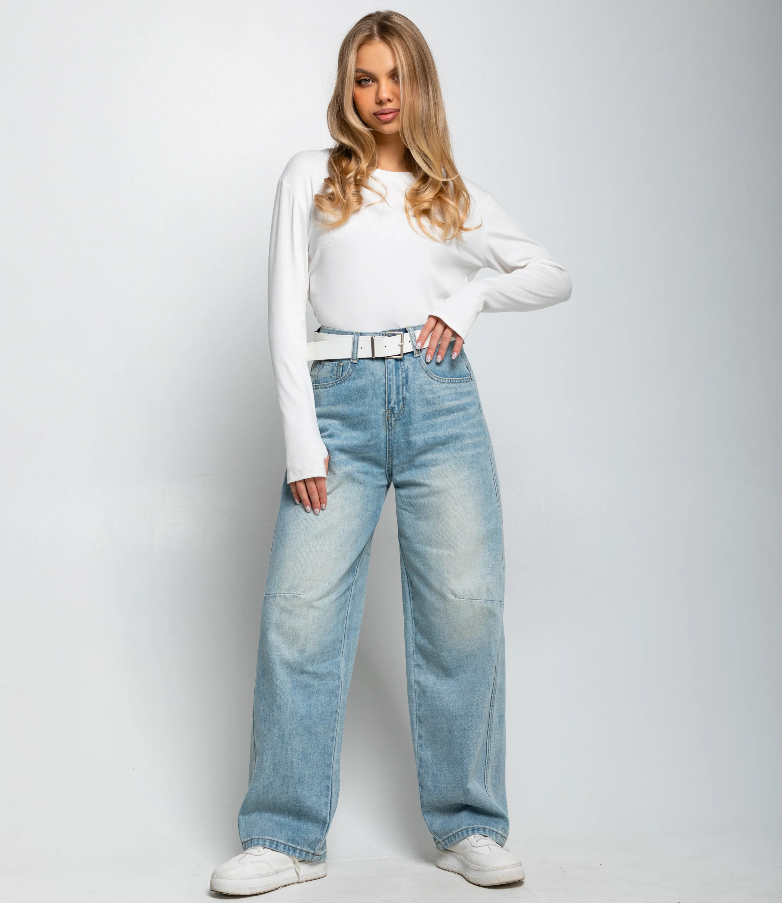 Джинсы #КТ5038 (1), голубой - фото 1