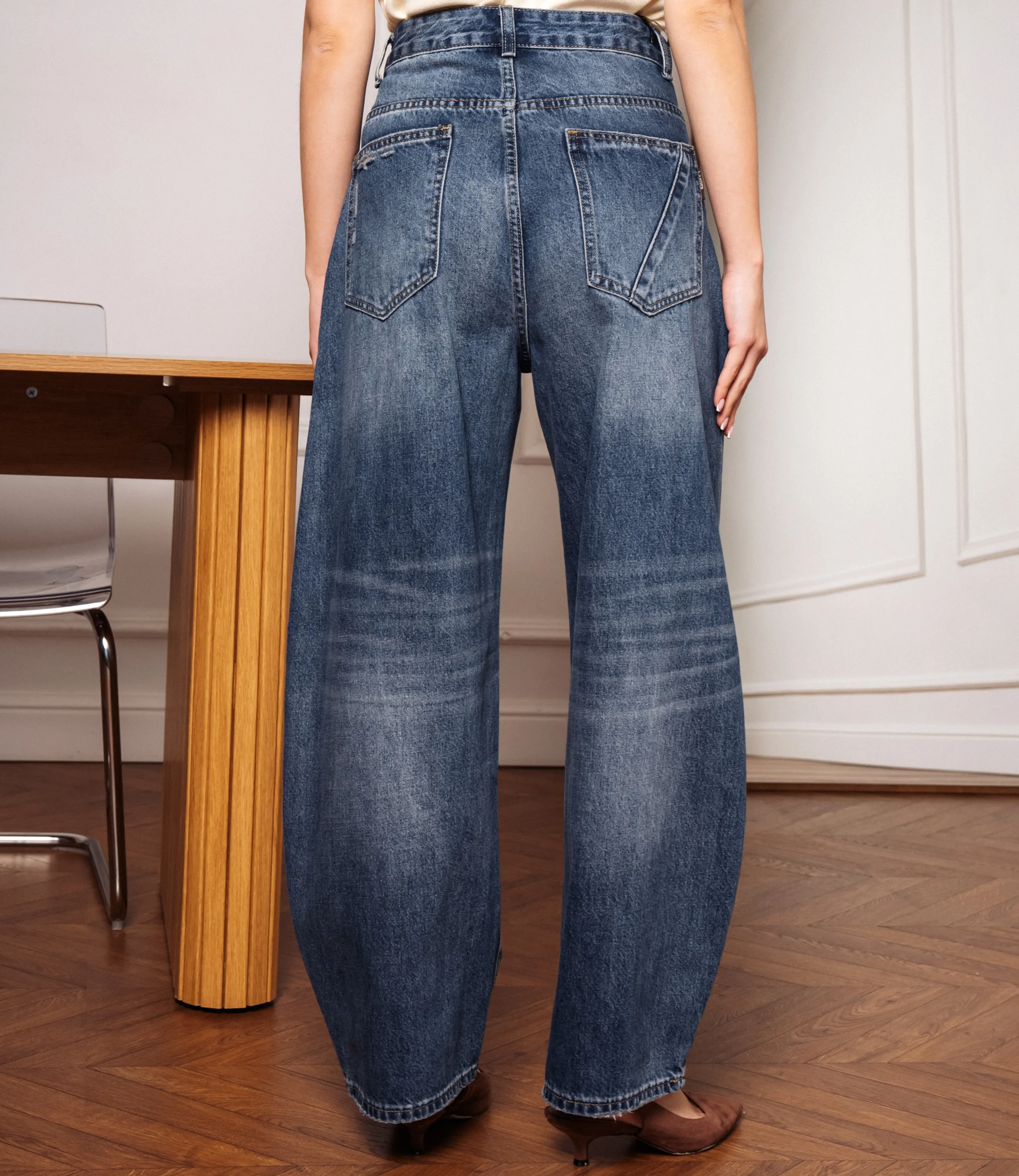 Джинсы #КТ8656, синий - фото 4