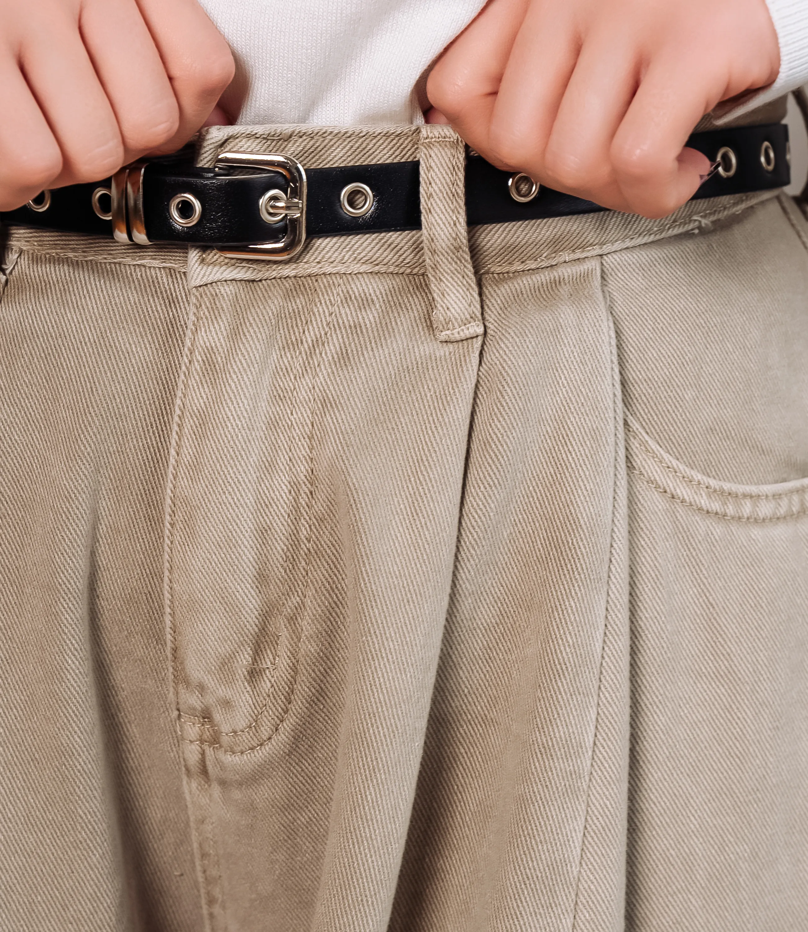 Джинсы #КТ8512 (2), бежево-серый - фото 5