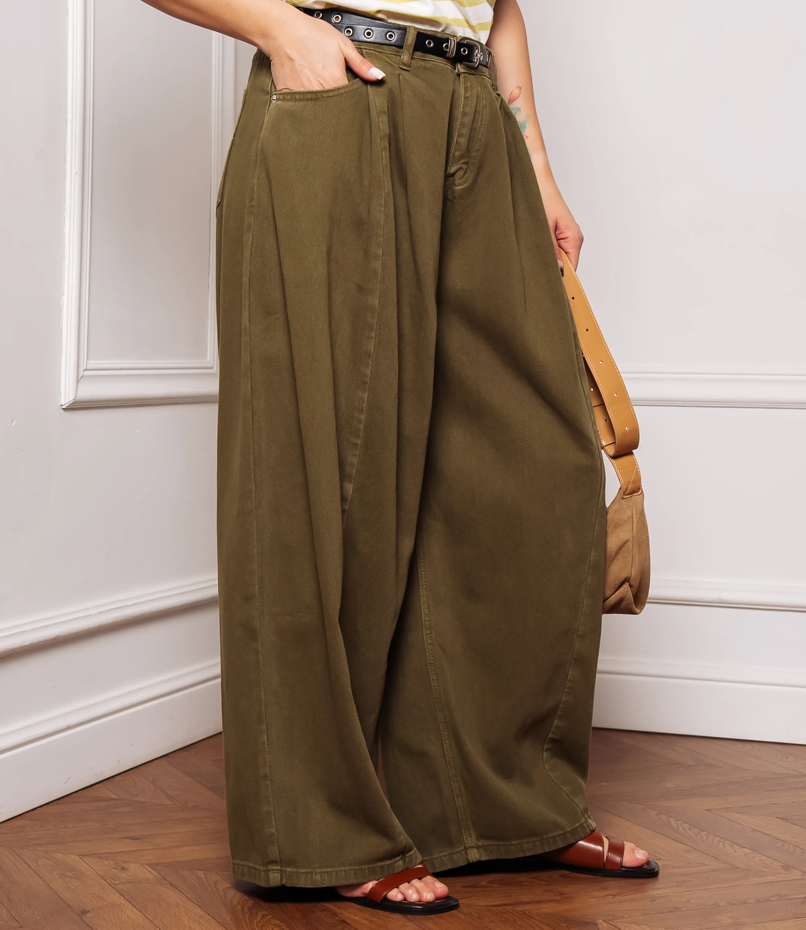 Джинсы #КТ8512 (2), хаки - фото 3