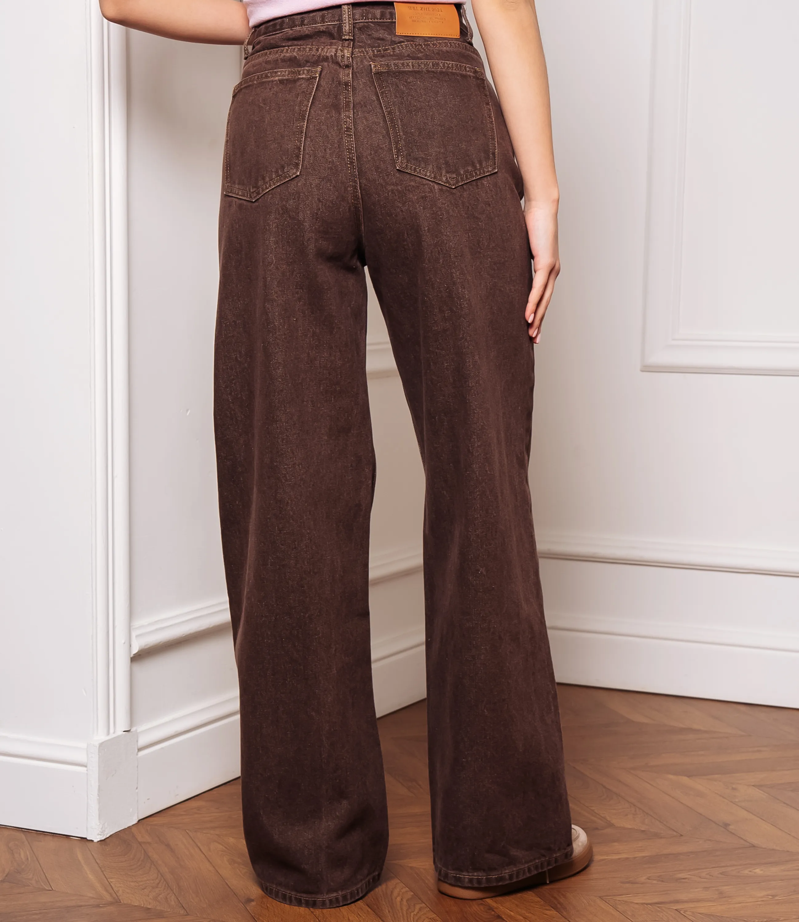 Джинсы #КТ8733, коричневый - фото 4