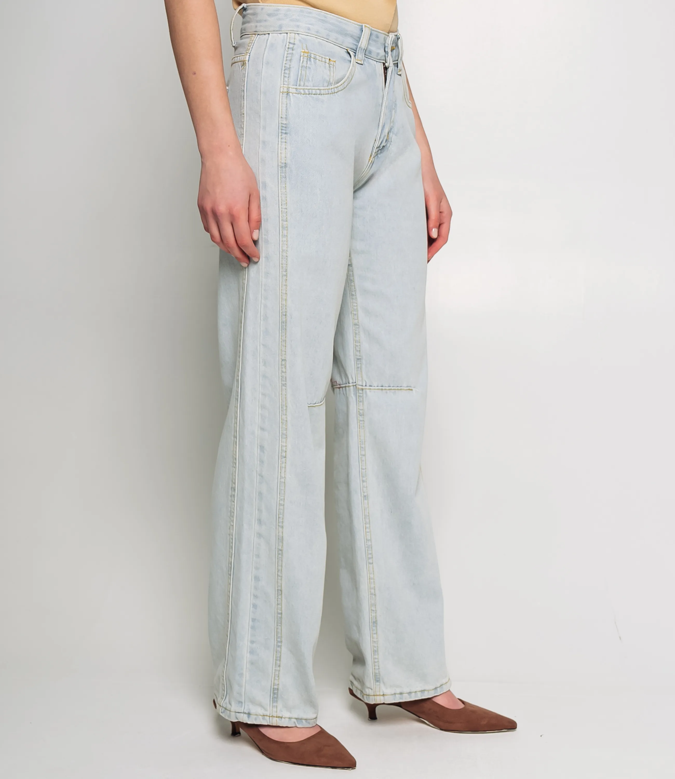 Джинсы #ОКТ055001, голубой - фото 3