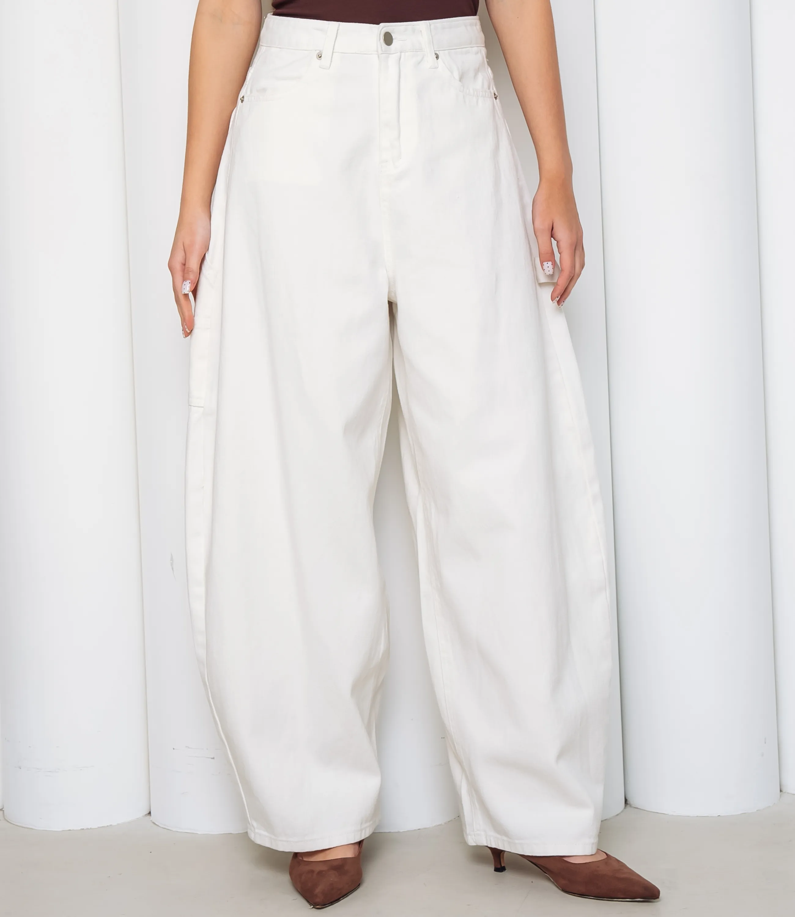 Джинсы #КТ10961, белый - фото 2