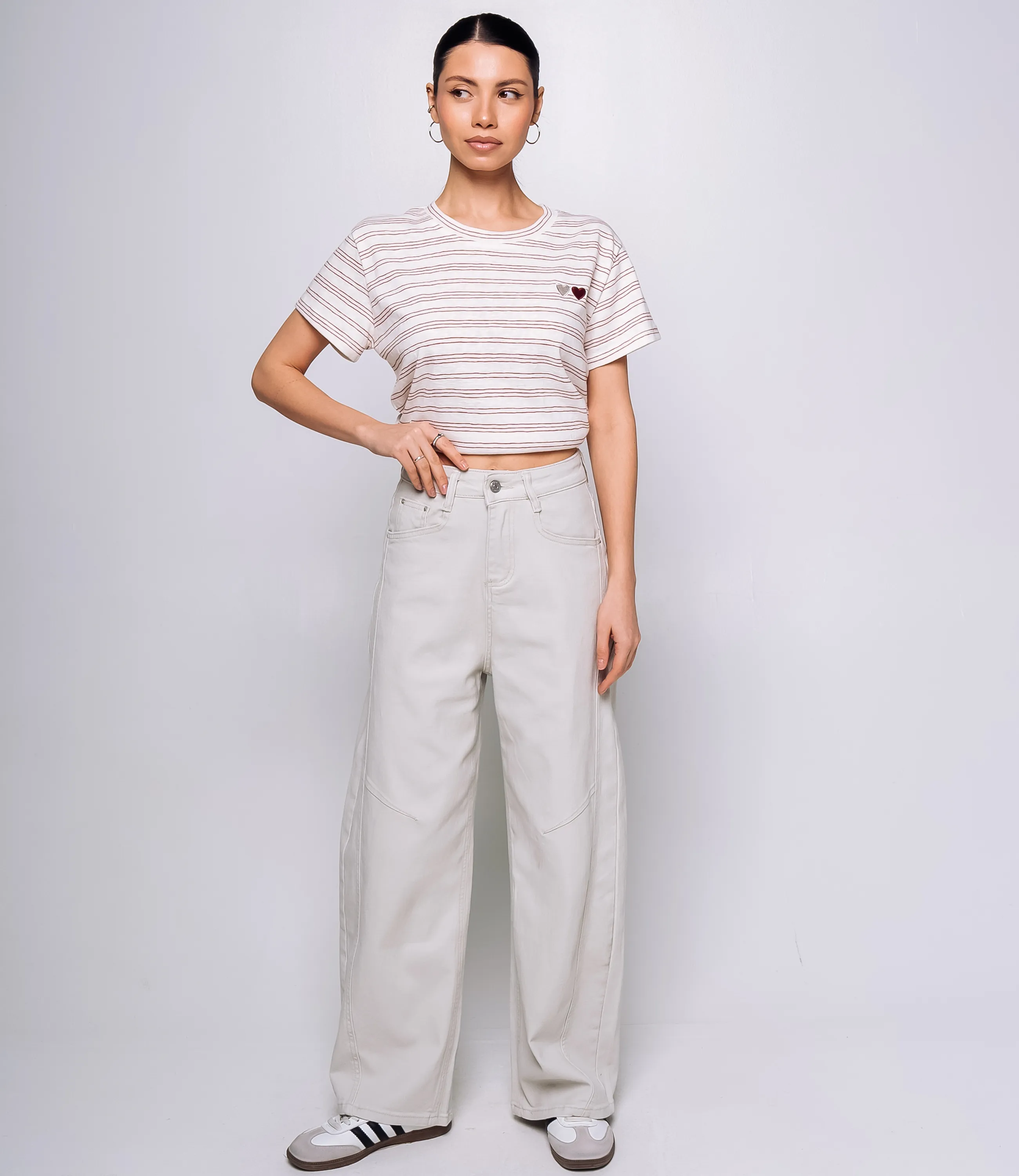 Джинсы #КТ15108, светло-серый - фото 1