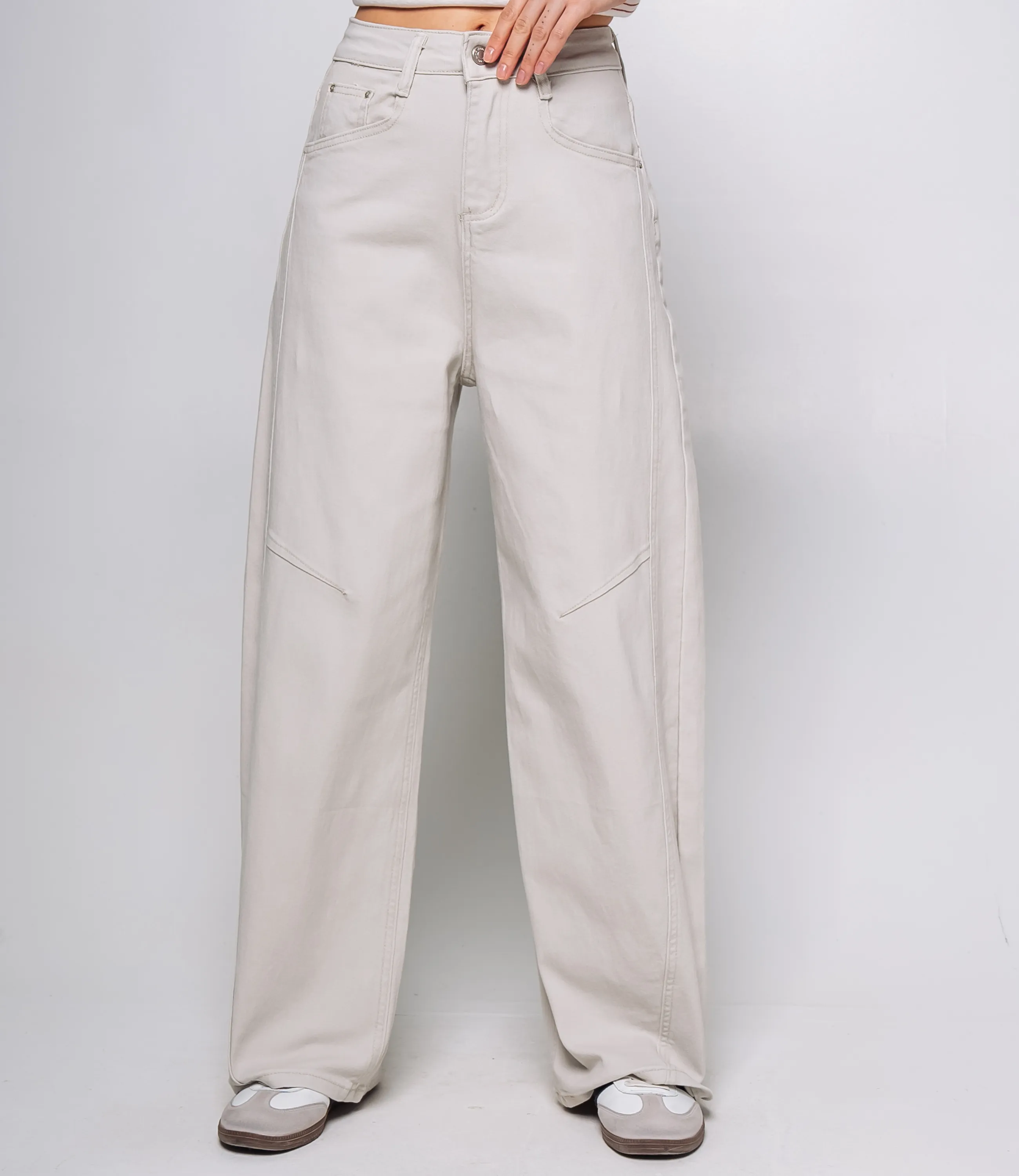 Джинсы #КТ15108, светло-серый - фото 2