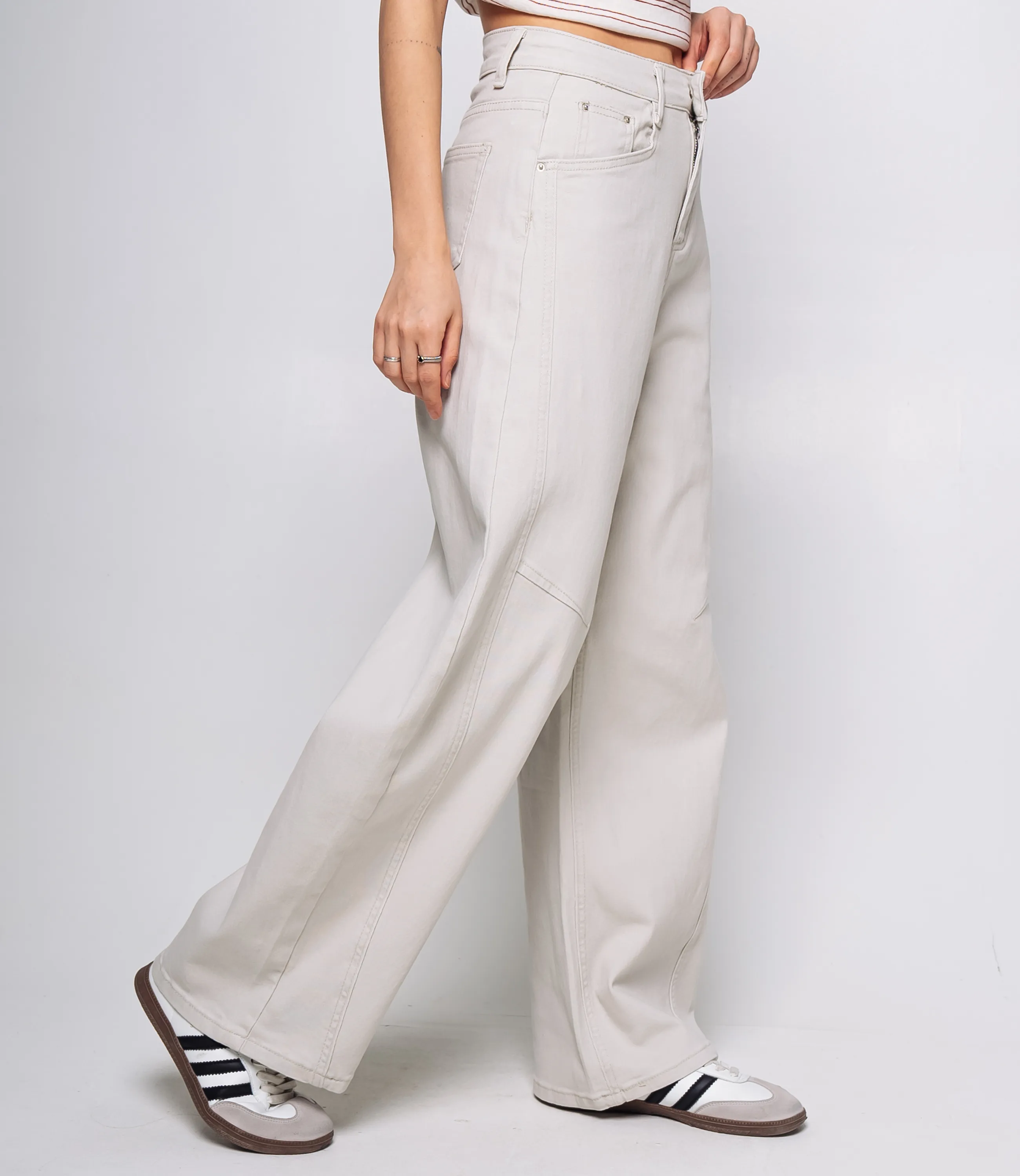 Джинсы #КТ15108, светло-серый - фото 3