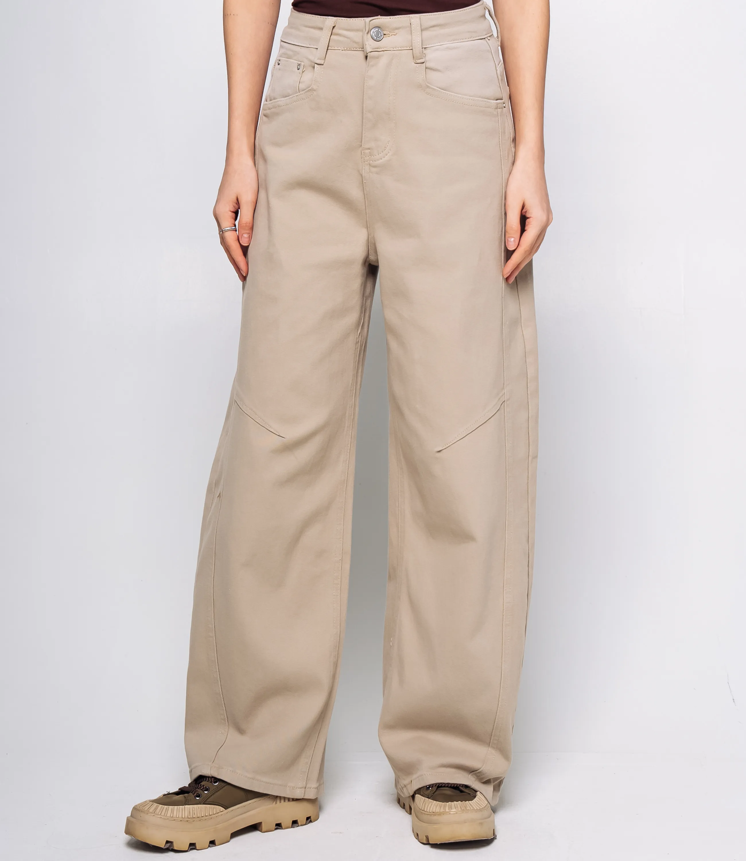 Джинсы #КТ15108, бежевый - фото 2