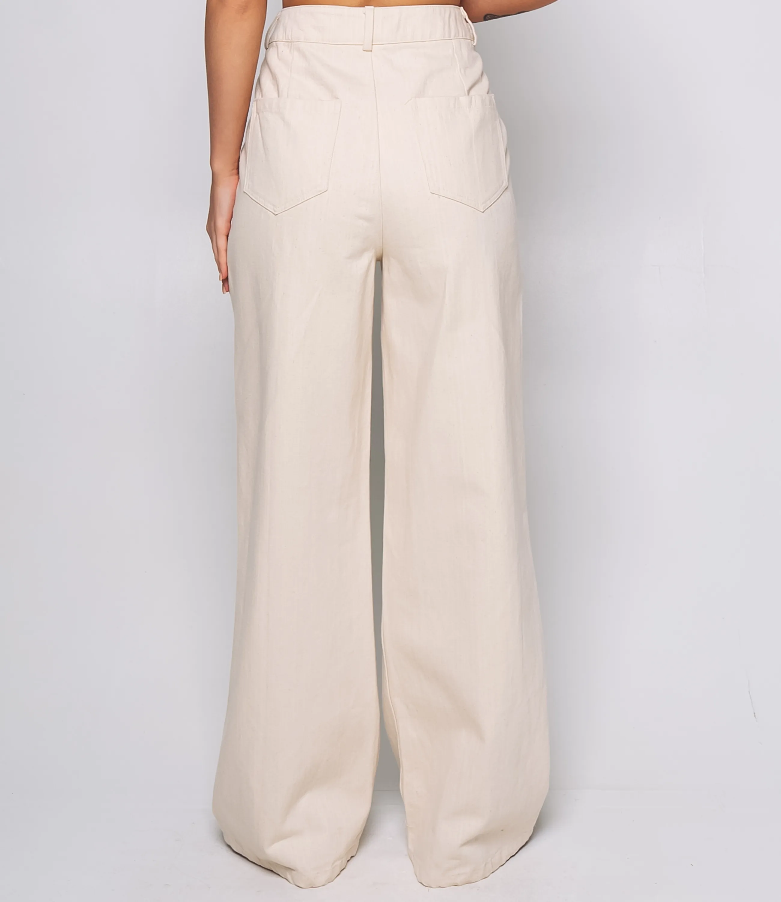 Джинсы #ОКТ165001, светло-бежевый - фото 5