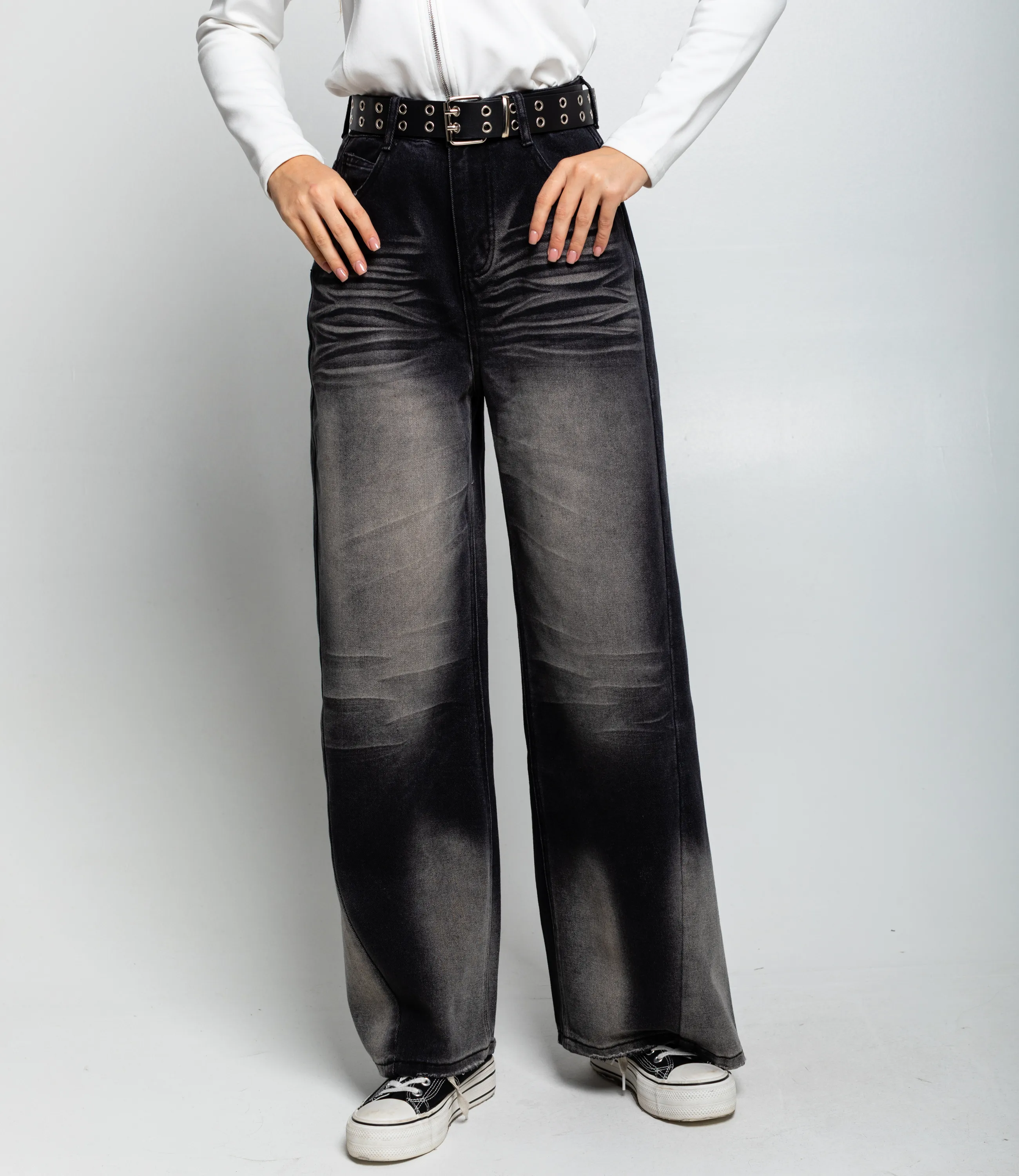 Джинсы #КТ8201 (4), тёмно-серый - фото 2