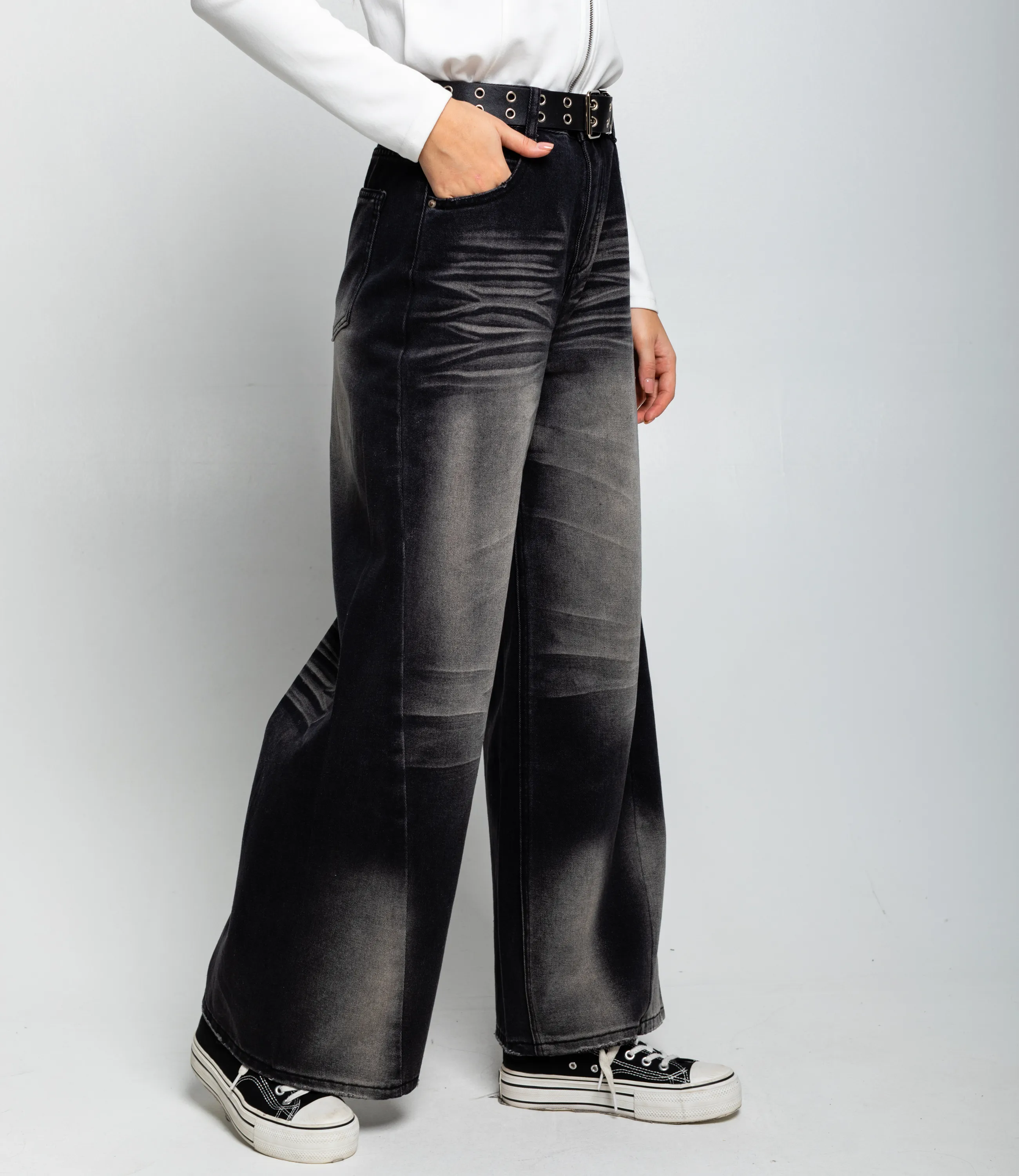 Джинсы #КТ8201 (4), тёмно-серый - фото 3