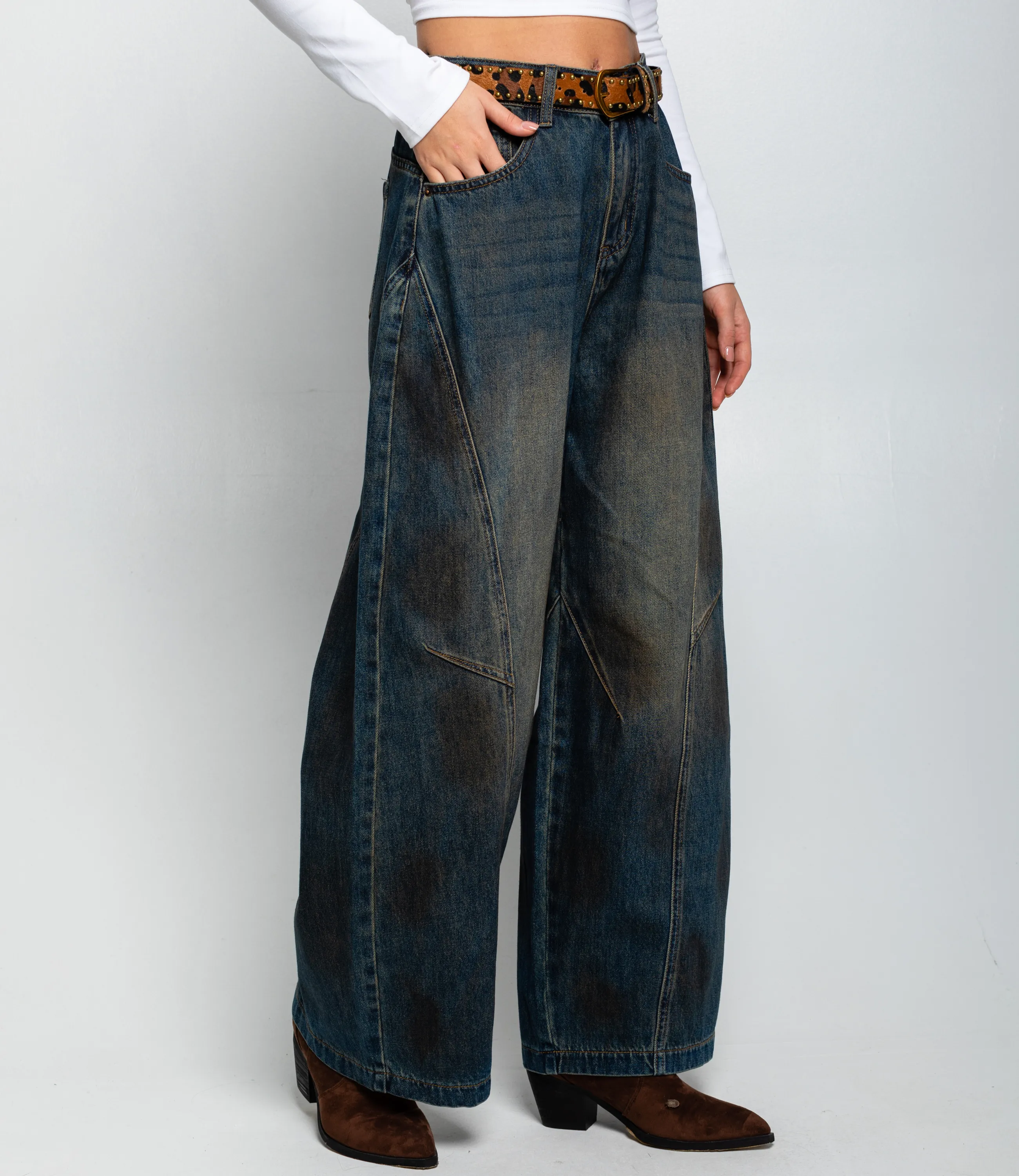 Джинсы #КТ31110, синий - фото 3