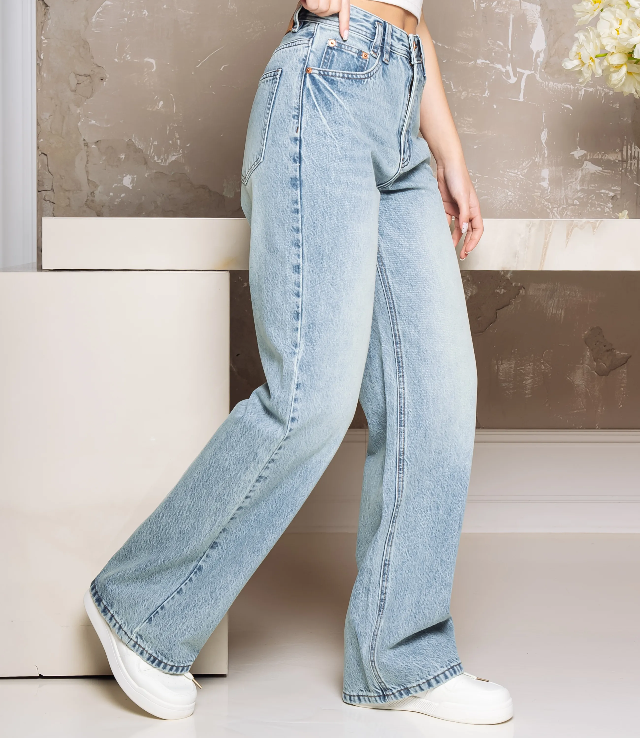 Джинсы #КТ6176, голубой - фото 3