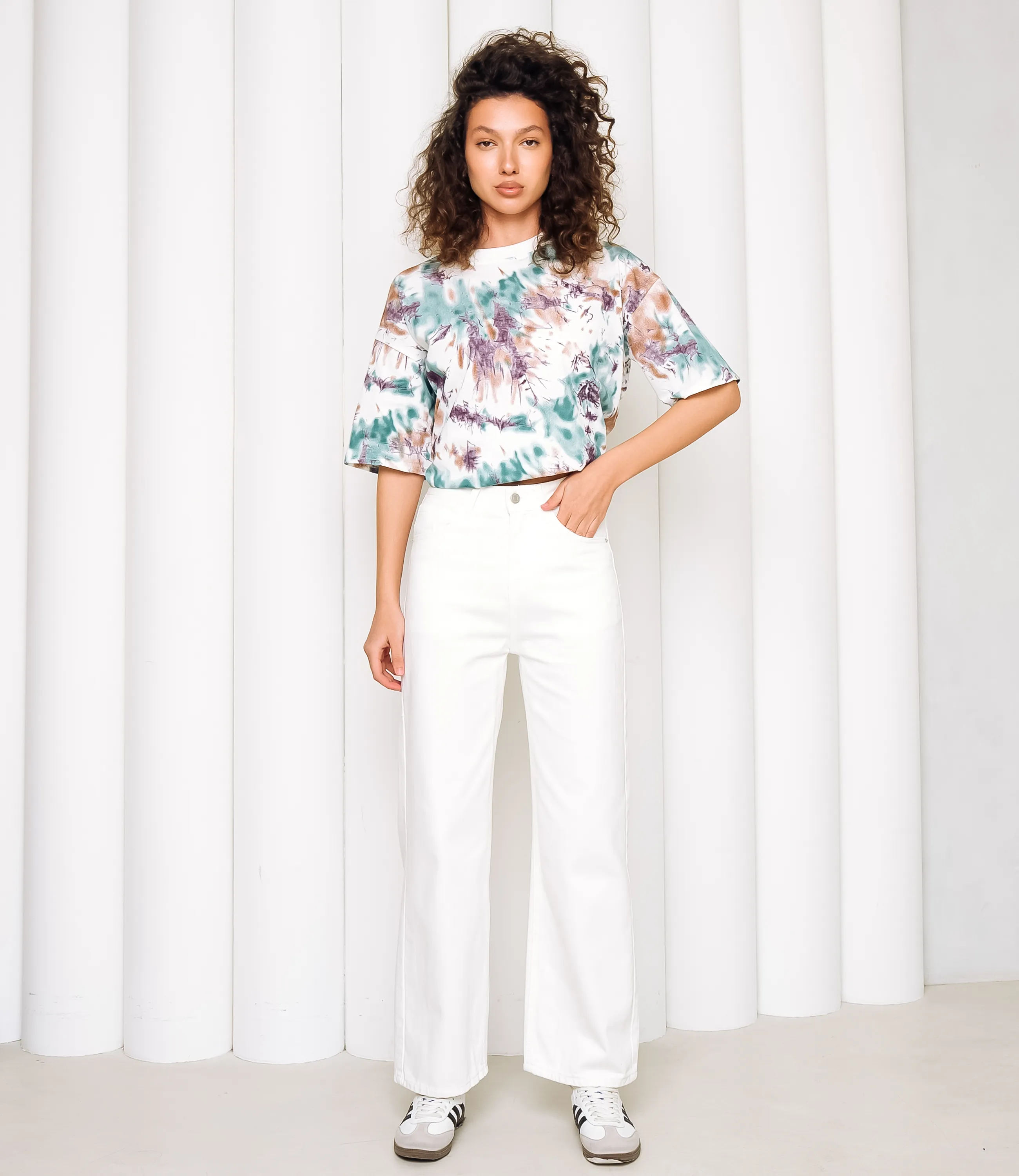 Джинсы #КТ9610, белый - фото 1