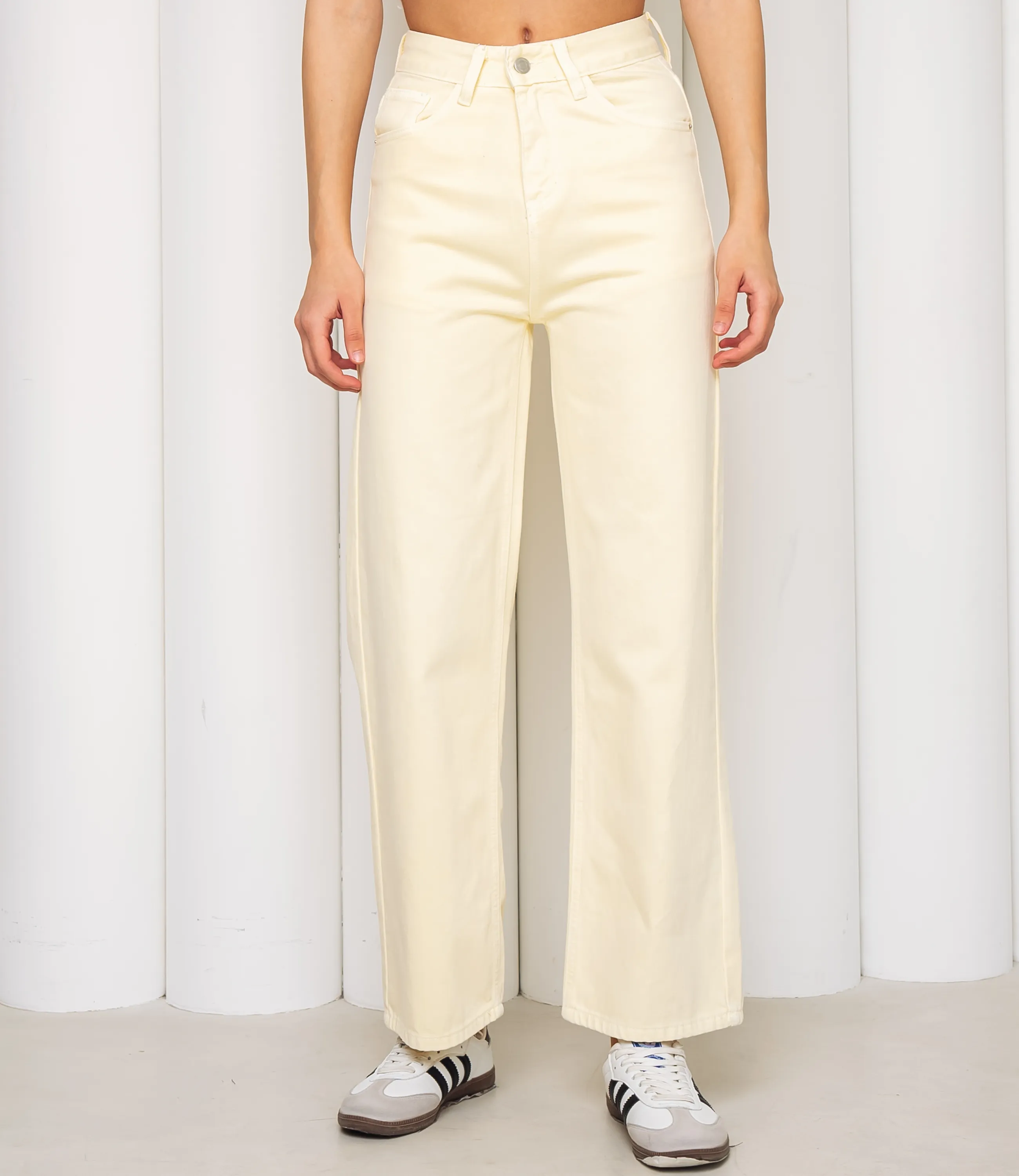 Джинсы #КТ9610, светло-жёлтый - фото 2