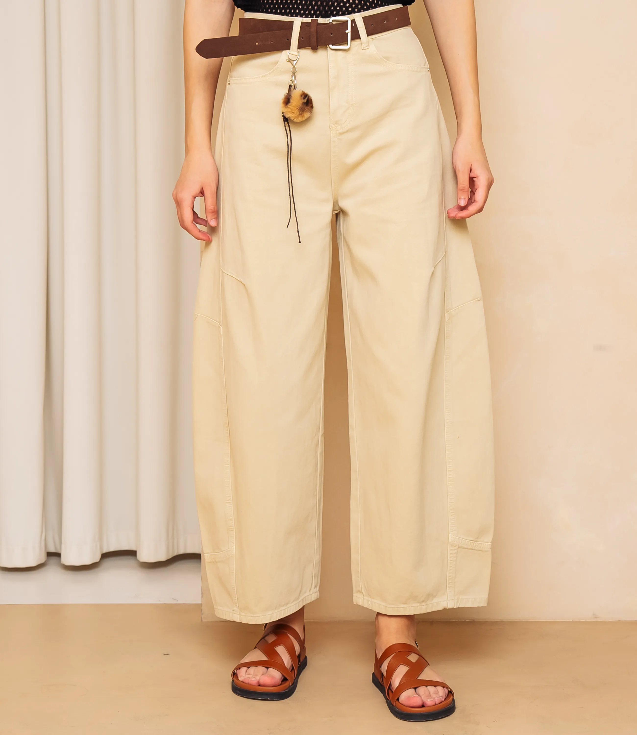 Джинсы #КТ8962, бежевый - фото 2