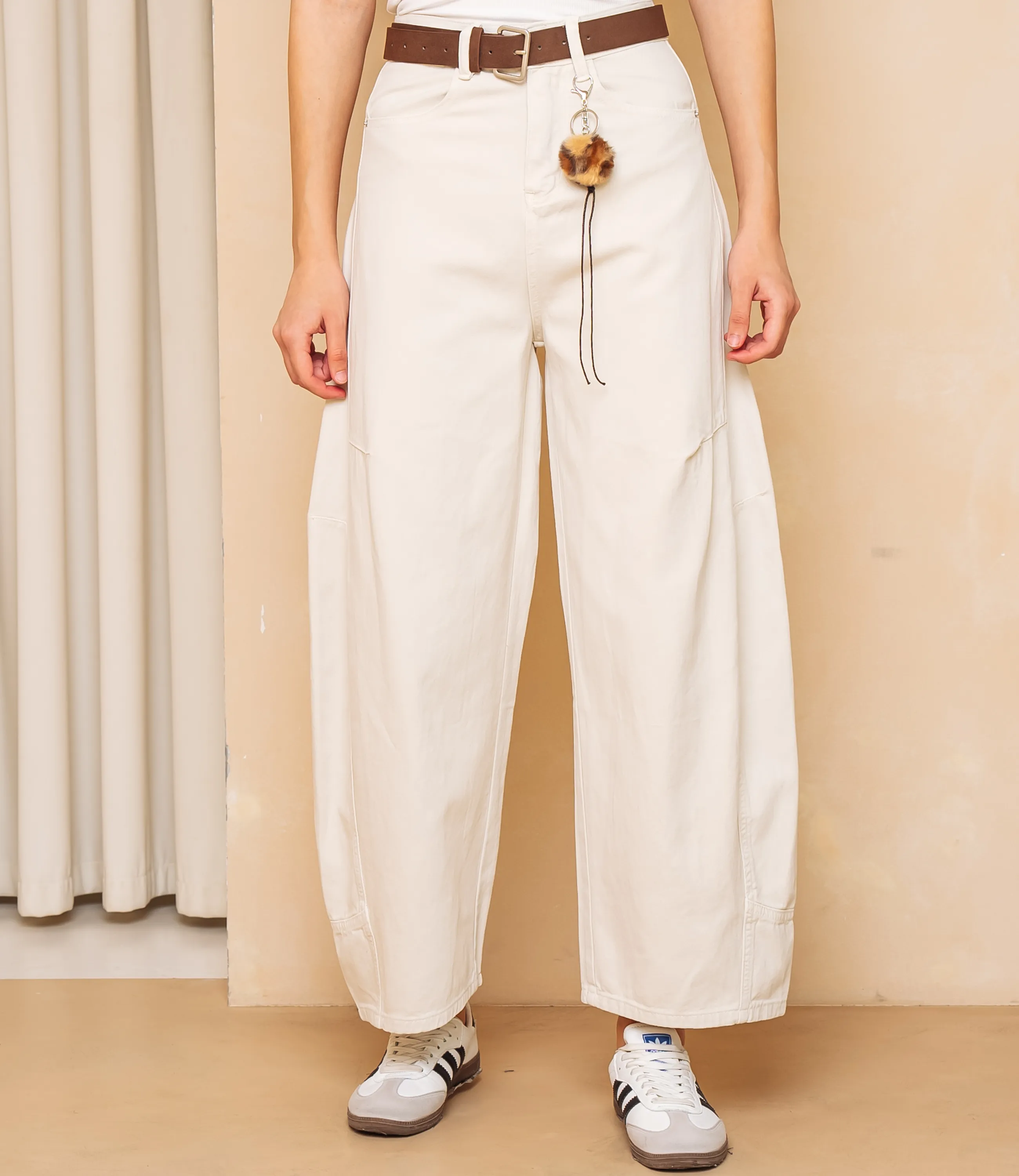 Джинсы #КТ8962, светло-бежевый - фото 2