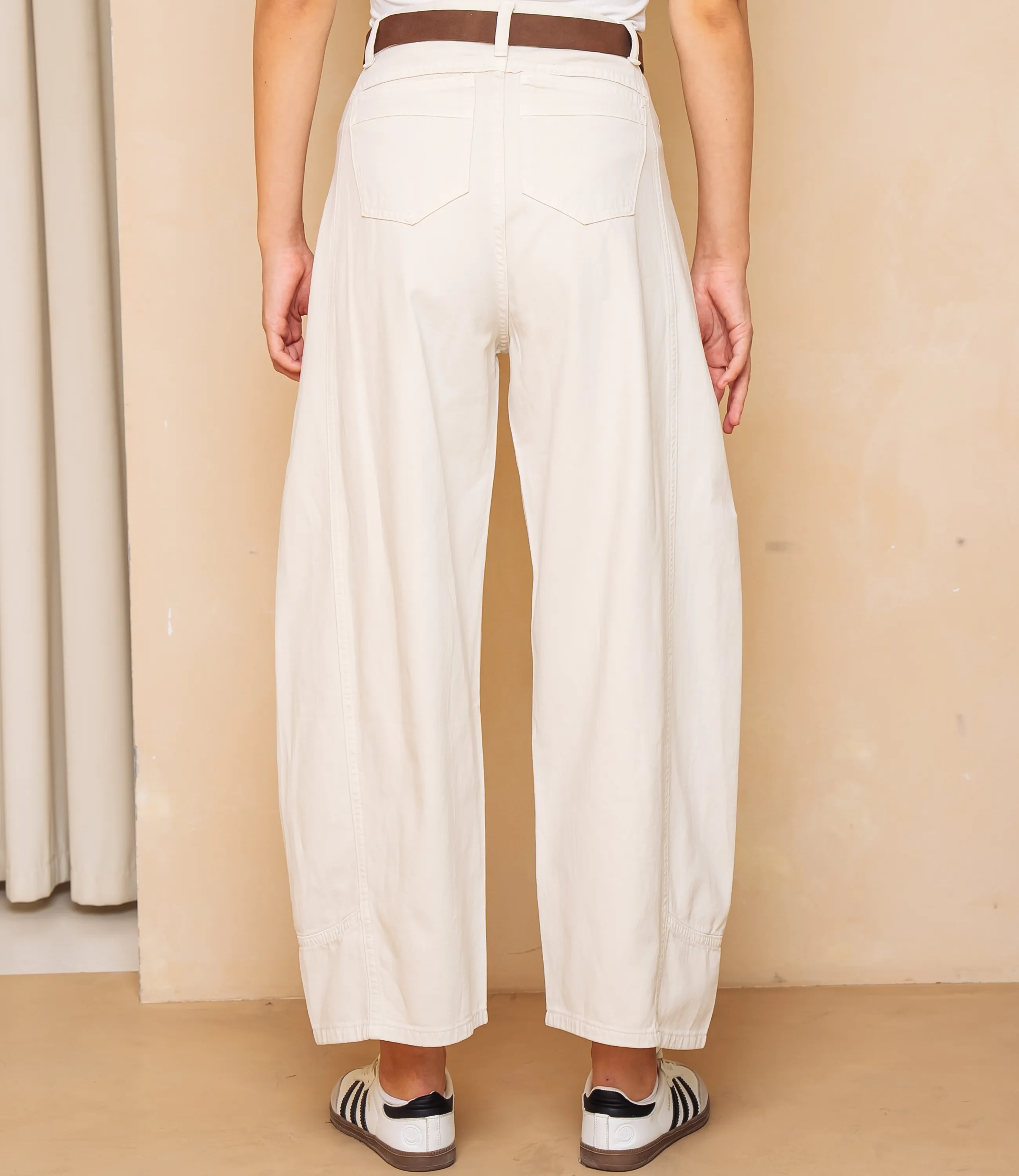 Джинсы #КТ8962, светло-бежевый - фото 4