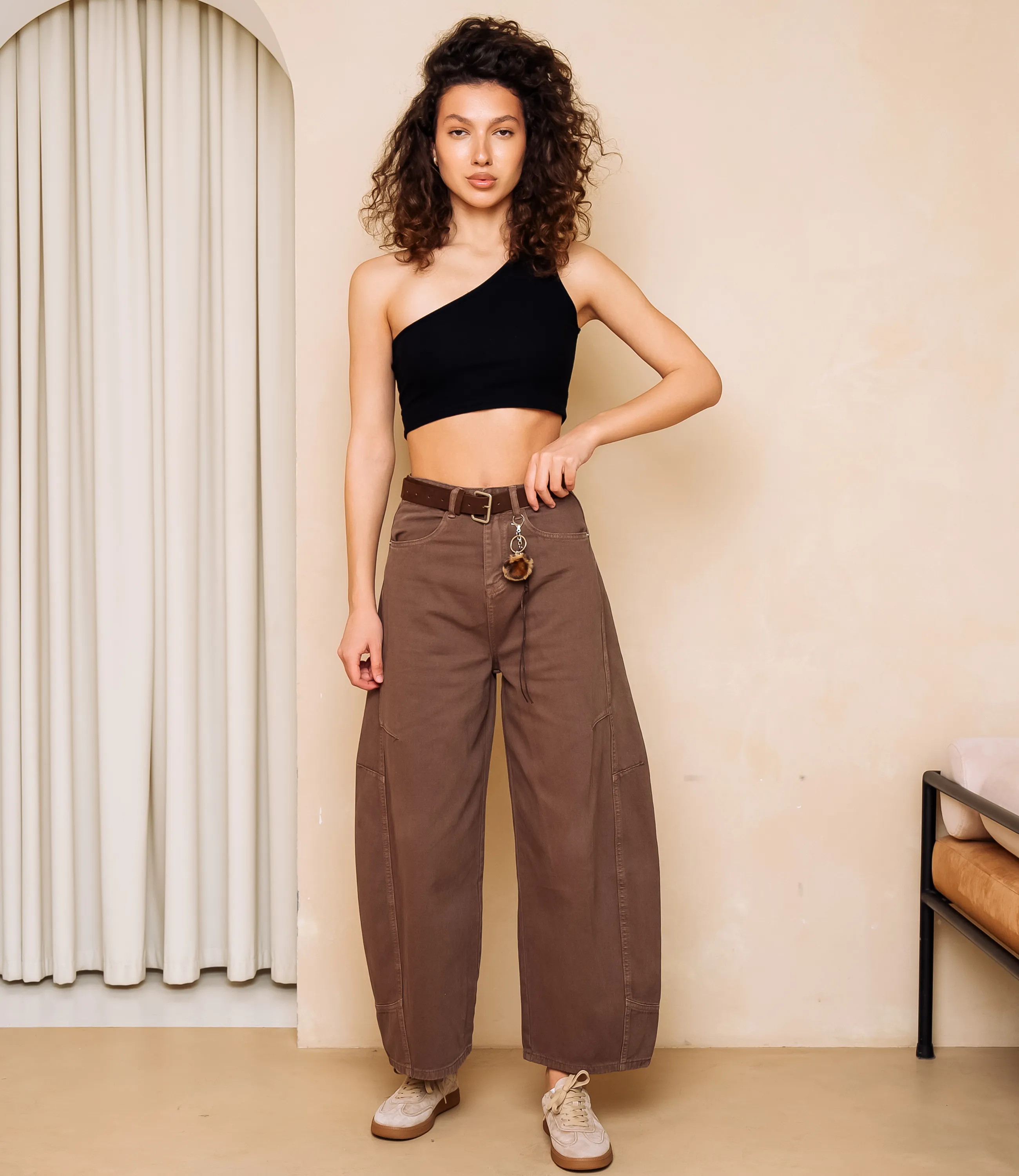 Джинсы #КТ8962, коричневый - фото 1