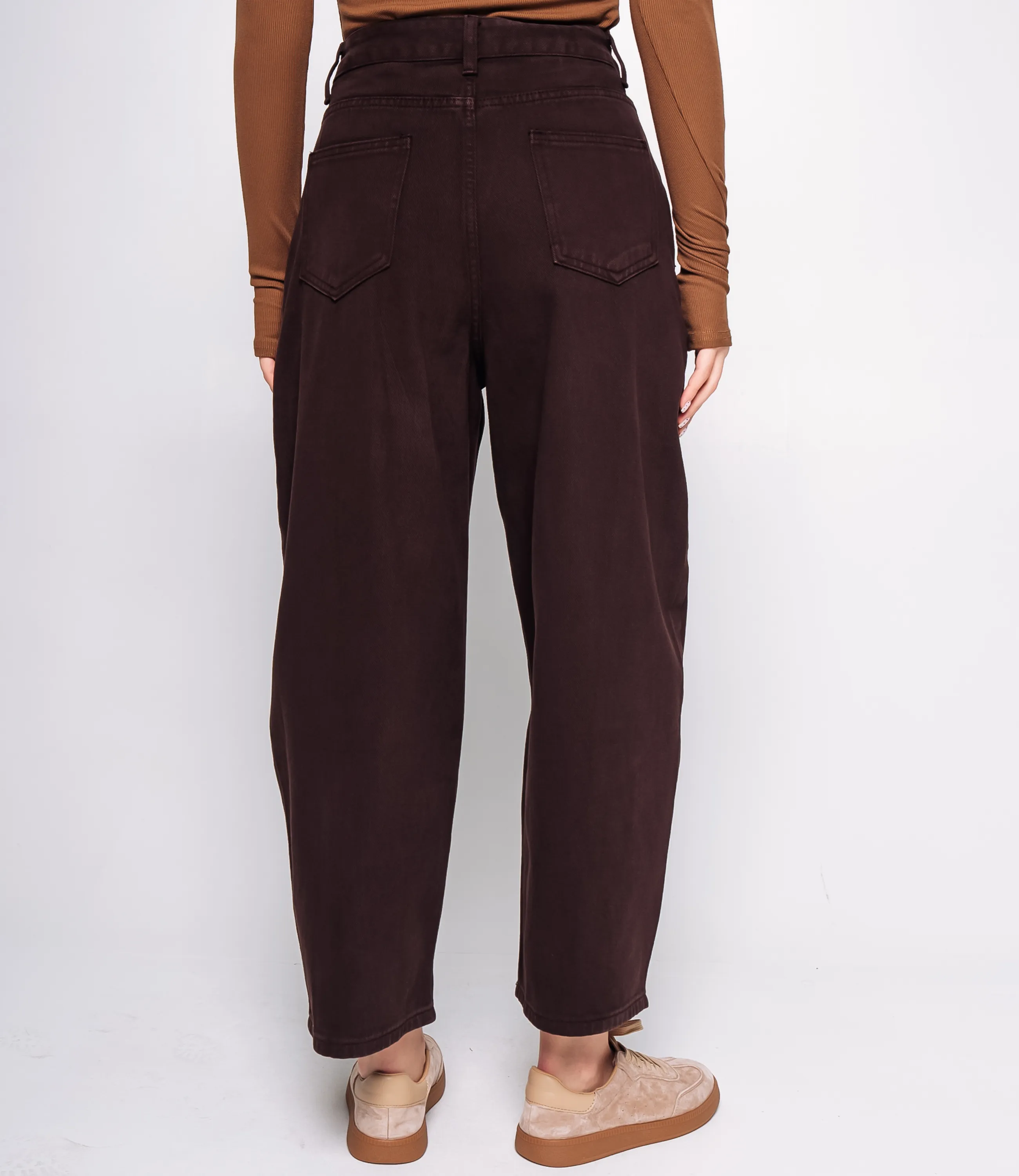 Джинсы #КТ7076, шоколадный - фото 4